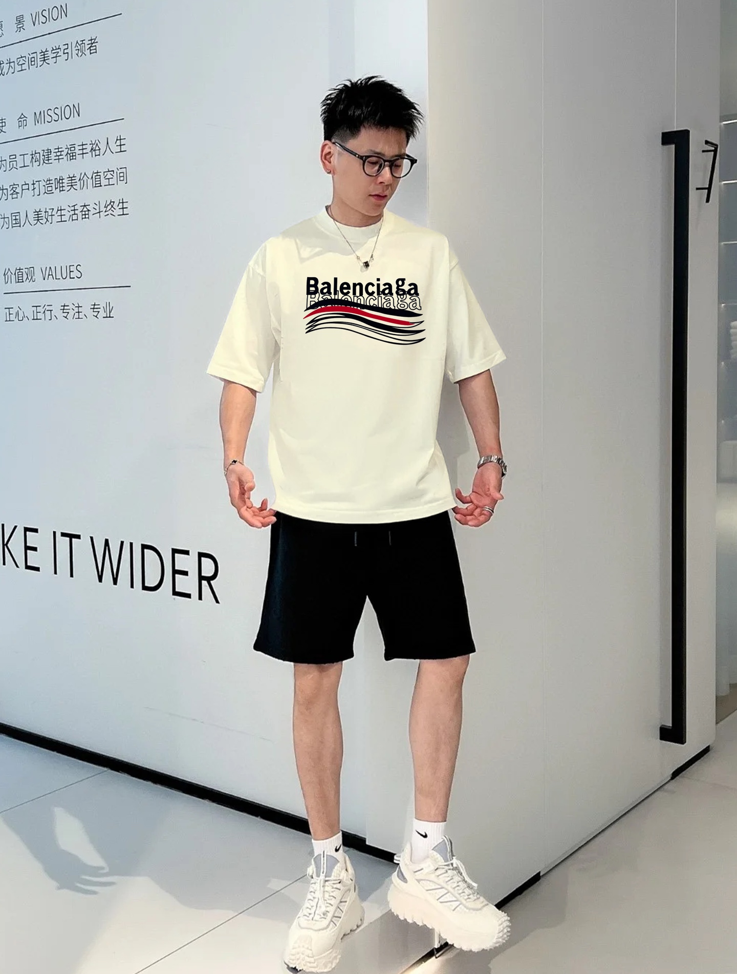 BALENCIAGA men Balenciag* logo T os 280g S-3 XL 175 | 145 L — 1:1 Replica