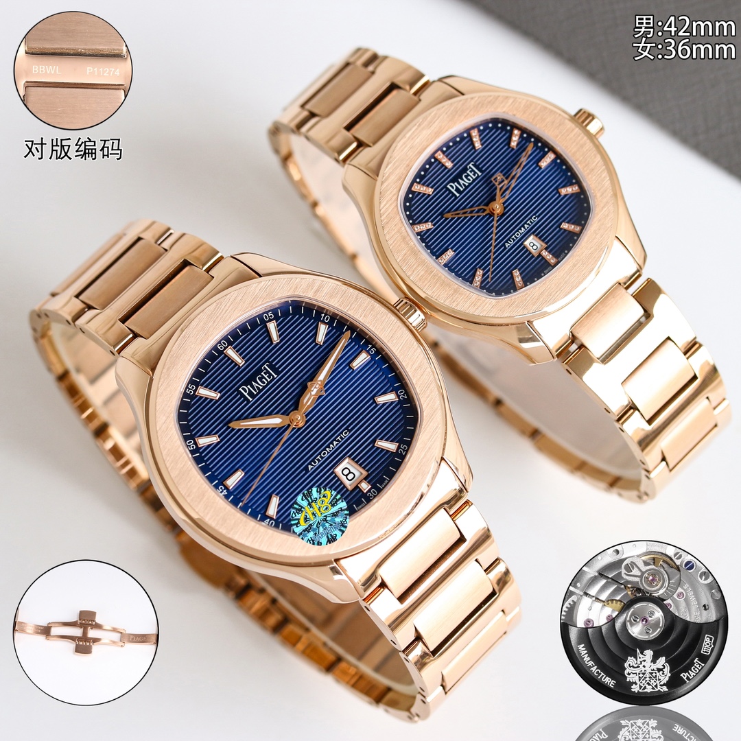 Piaget Watches Polo Date 150 TW PIAGET POLO Couple Watches — Premium Replica