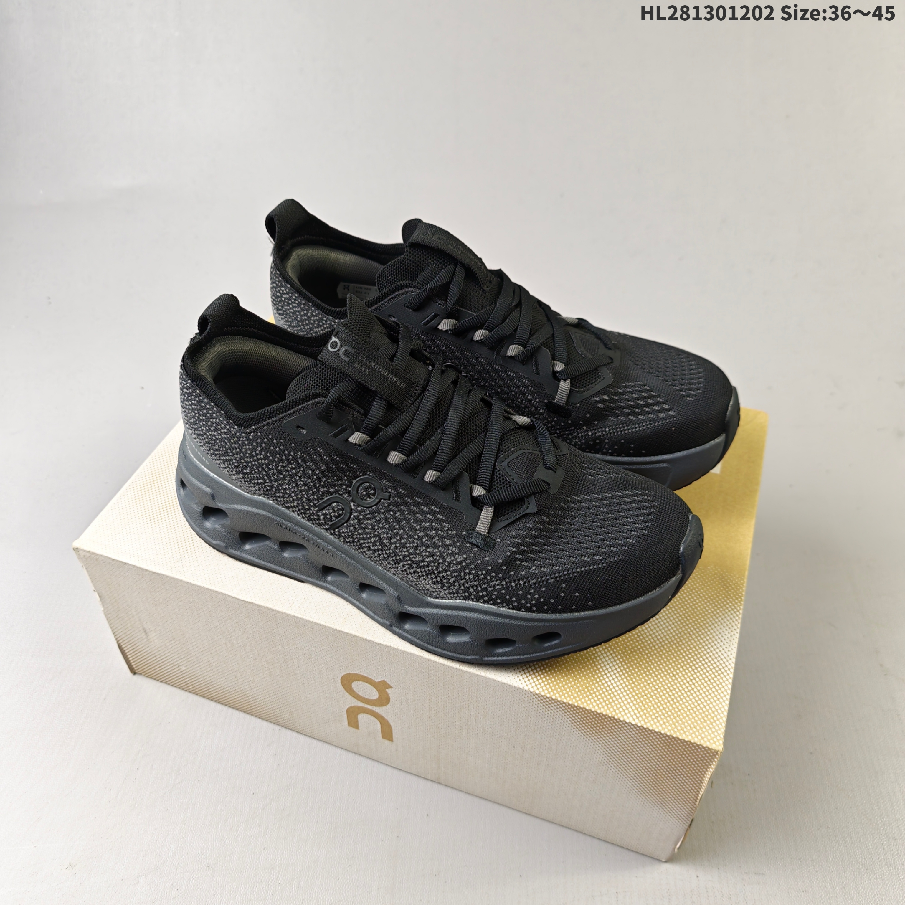 On Cloudsurfer Max Black Dark Gray EU 36-45 Running Shoe Running Sneakers - Unisex BS-69757