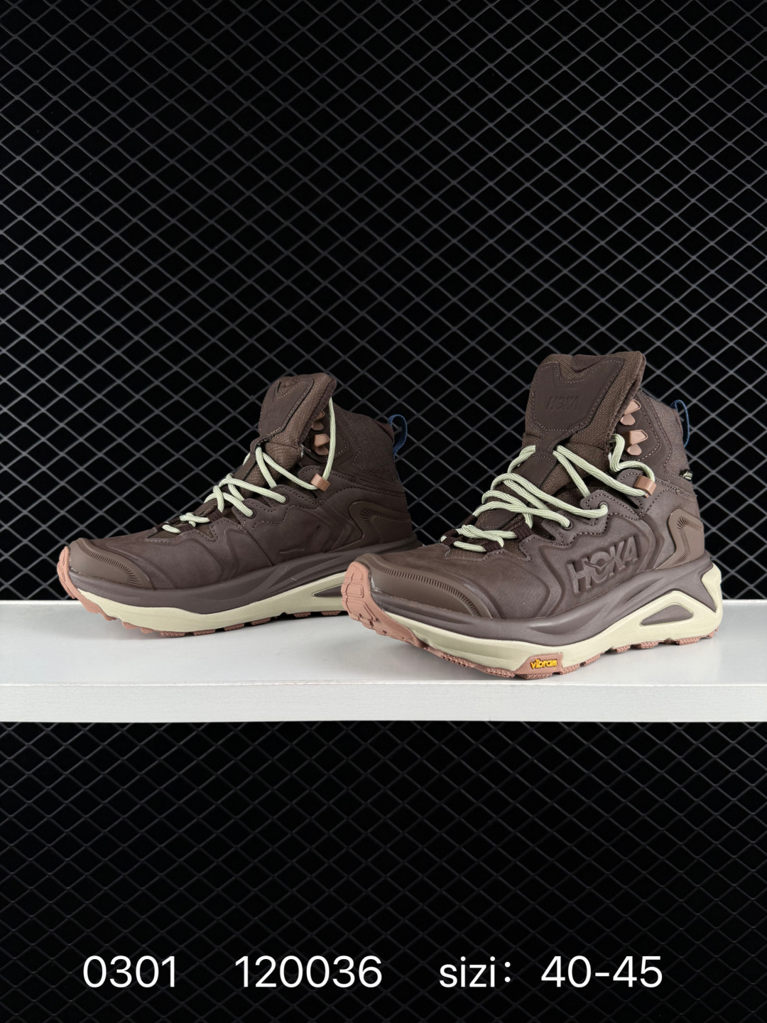 HOKA Kaha 3 High GTX Brown Cream Light Green Pink EU 40-45 Trail Shoe Trail Running Sneakers - Men s BS-86303