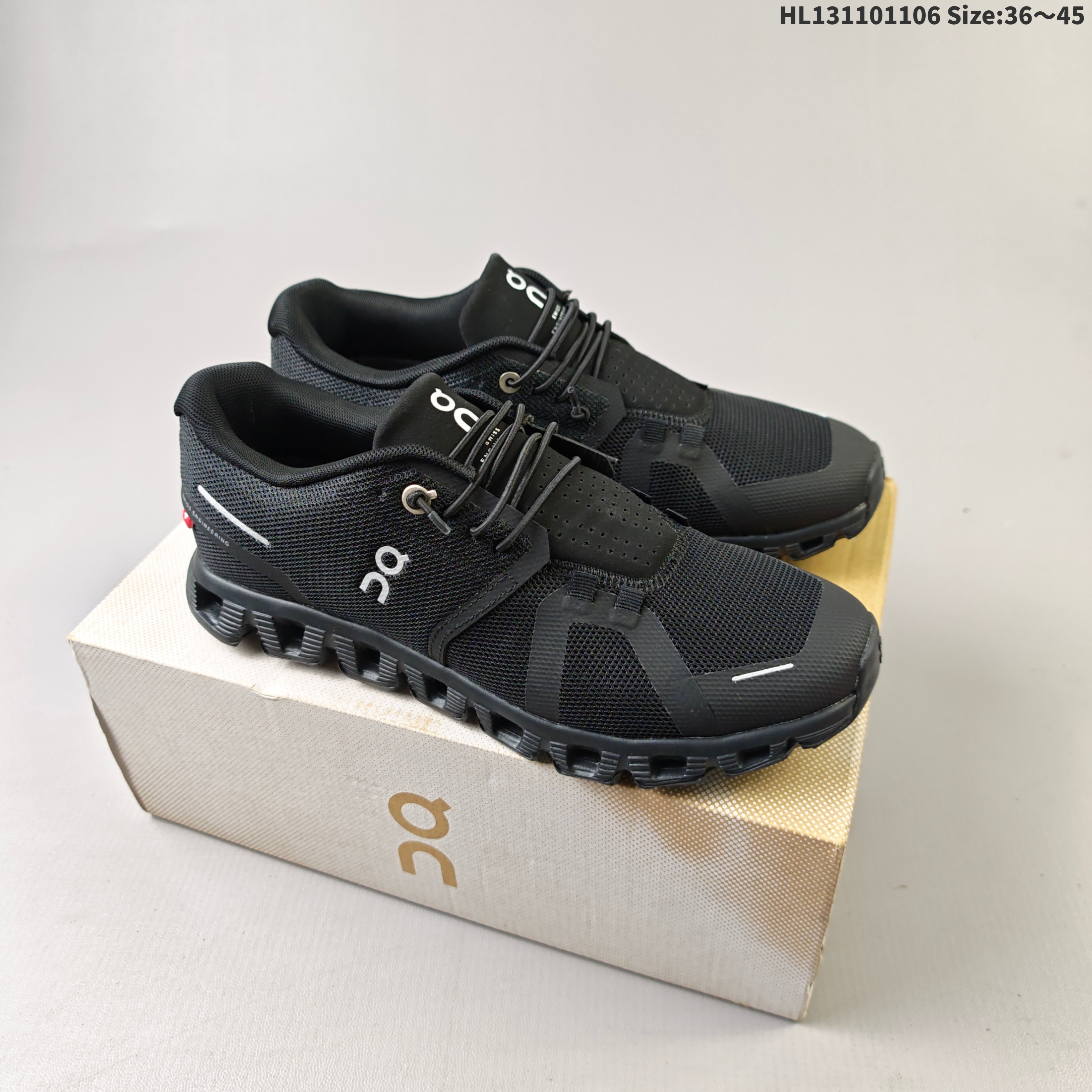 On Running Cloud 5 All Black EU 36-45 Running Shoe Running Sneakers - Unisex BS-69826