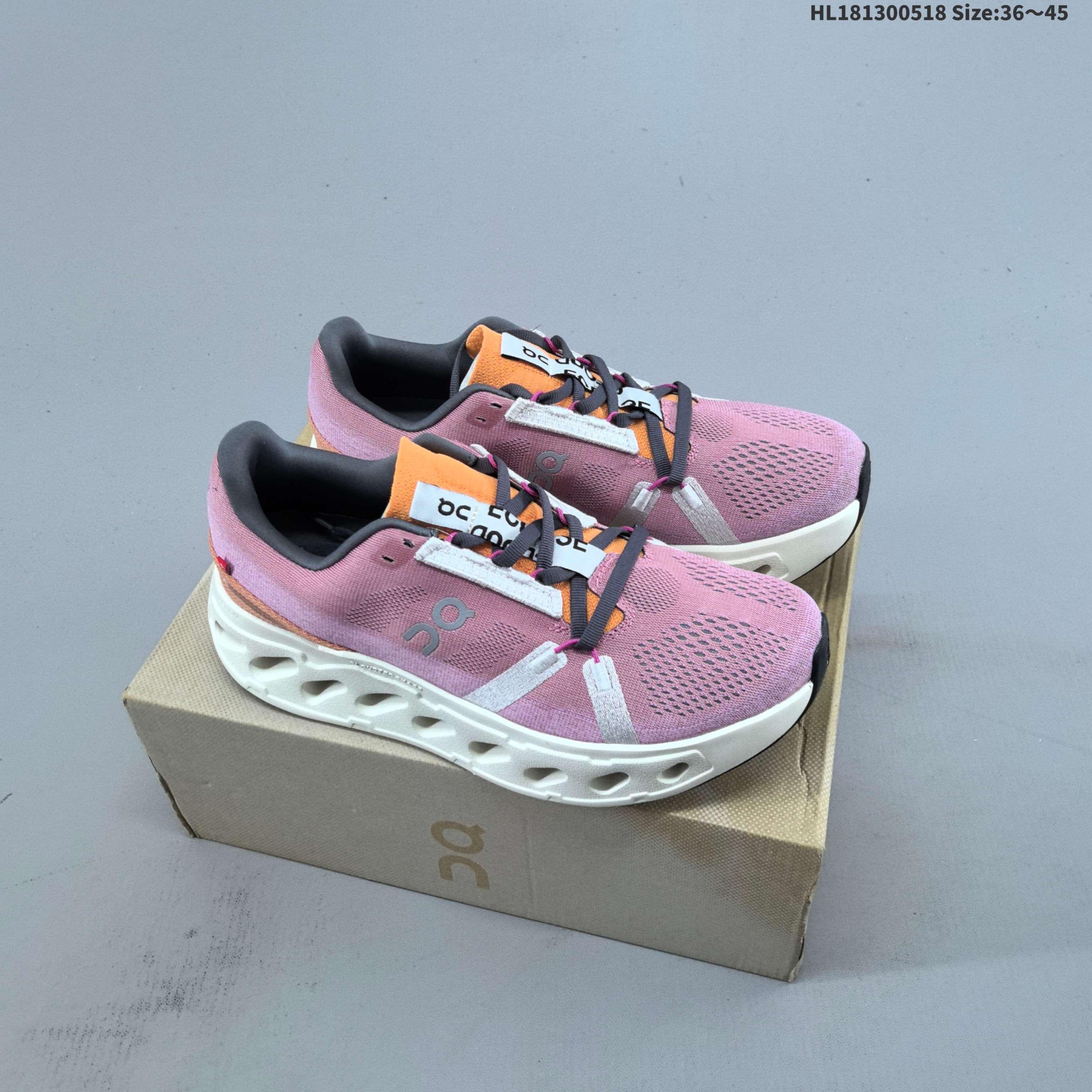 On Cloudeclipse Pink Orange Black EU 36-45 Running Shoe Running Sneakers - Unisex BS-69548