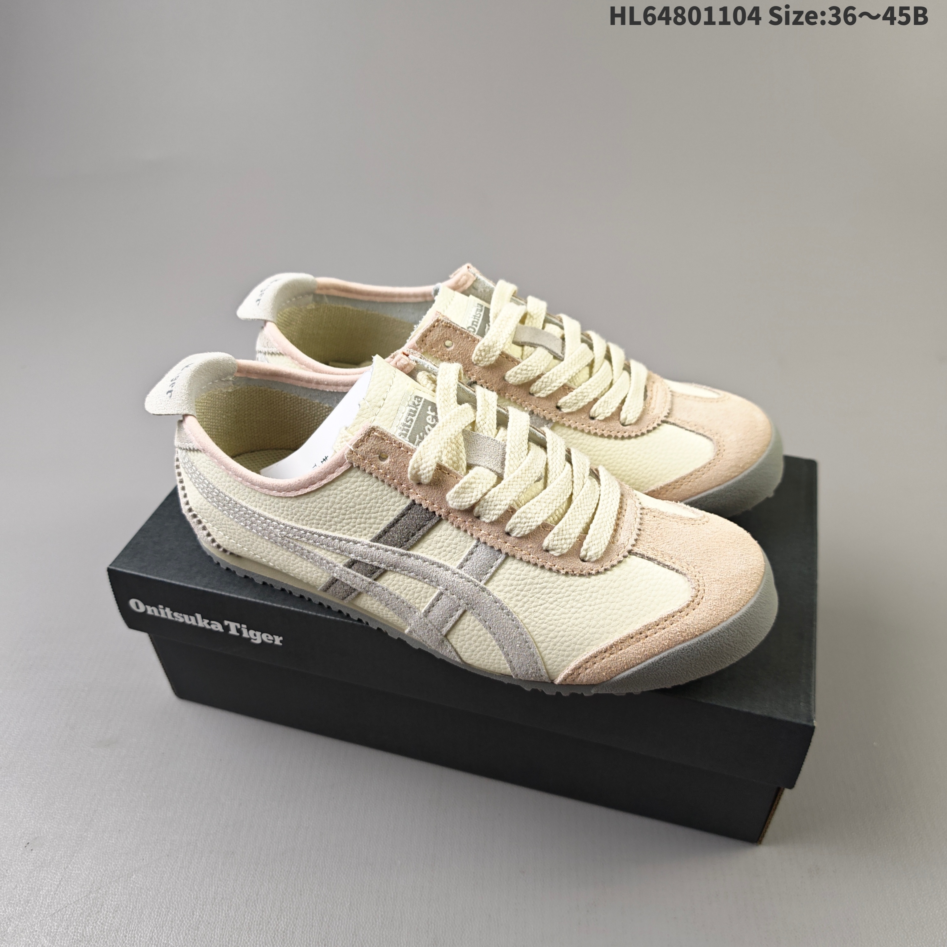 Onitsuka Tiger Mexico 66 Cream Beige Pink Gray EU 36-45 Sneaker Casual Sneakers - Unisex BS-69329