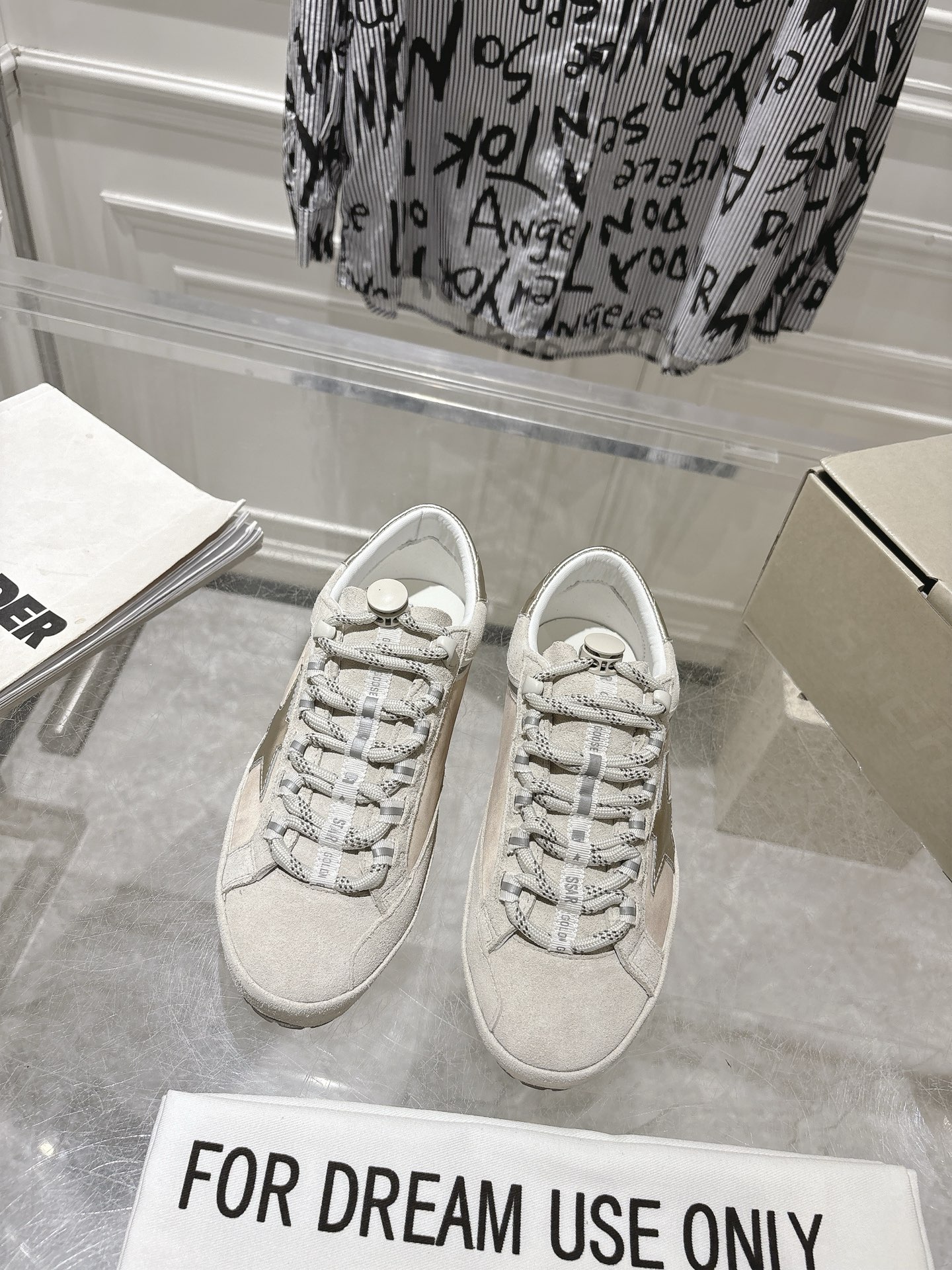 Golden Goose Stardan Beige Silver White Sneaker BS-87406