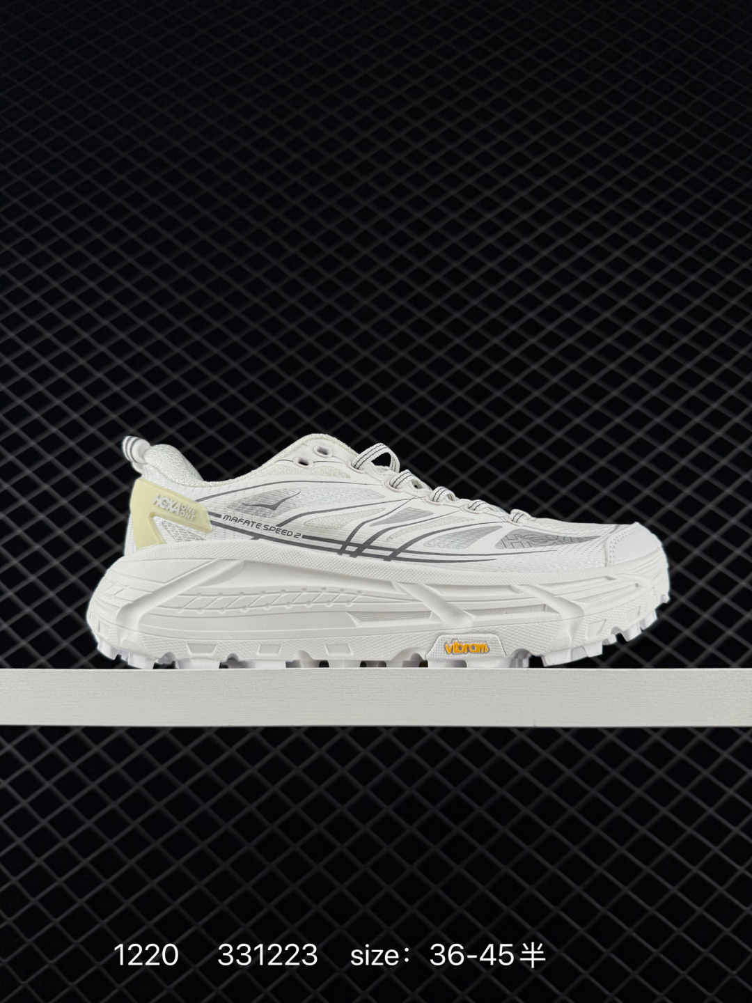 HOKA ONE ONE Mafate Speed 2 White Light Yellow Grey EU 36-45 Trail Shoe Trail Running Sneakers - Unisex BS-86346