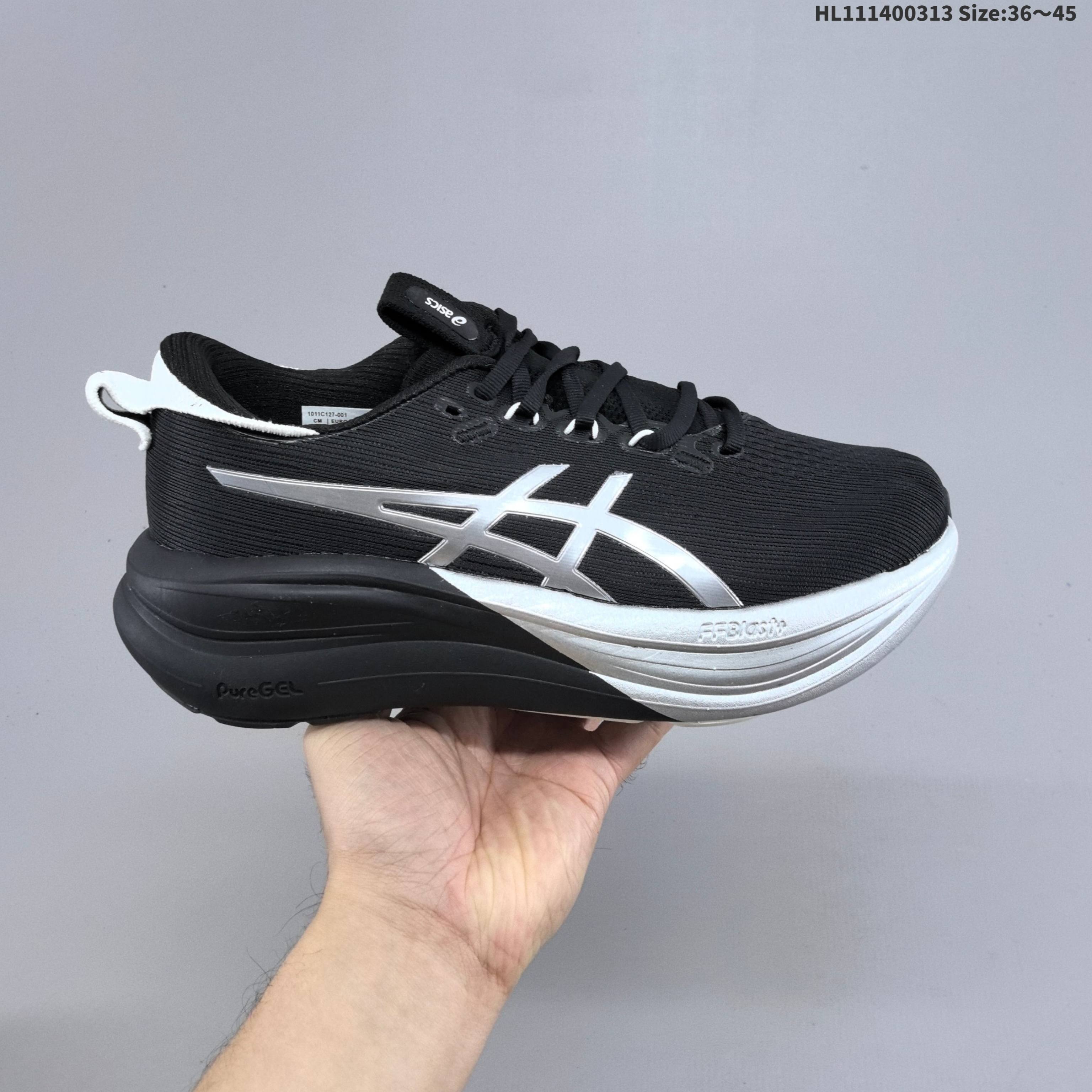 ASICS Gel Nimbus 27 Black Silver White EU 36-45 Running Shoe Running Sneakers Unisex BS-68996