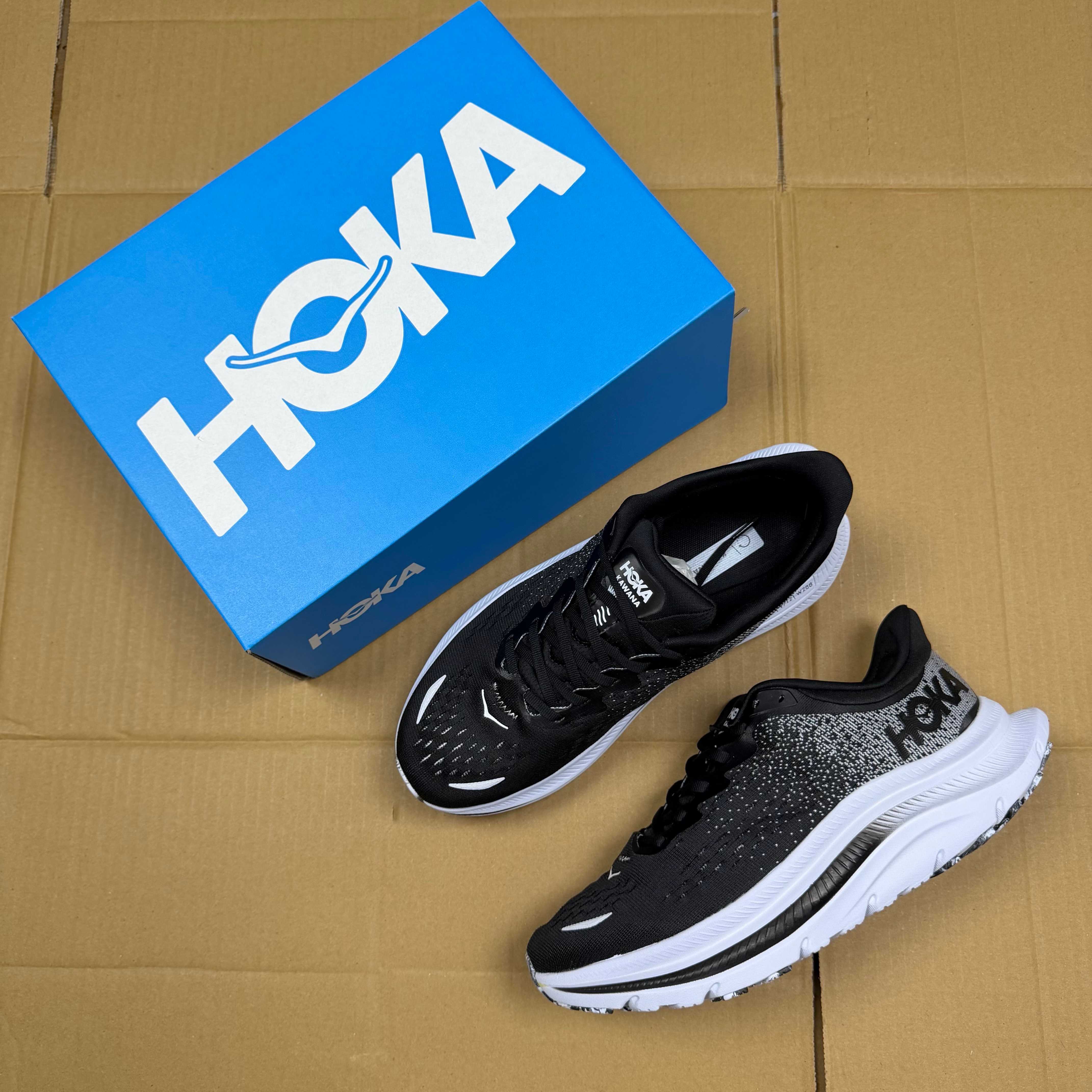 HOKA ONE ONE Kawana Black White Grey Running Shoe Running Sneakers BS-86924