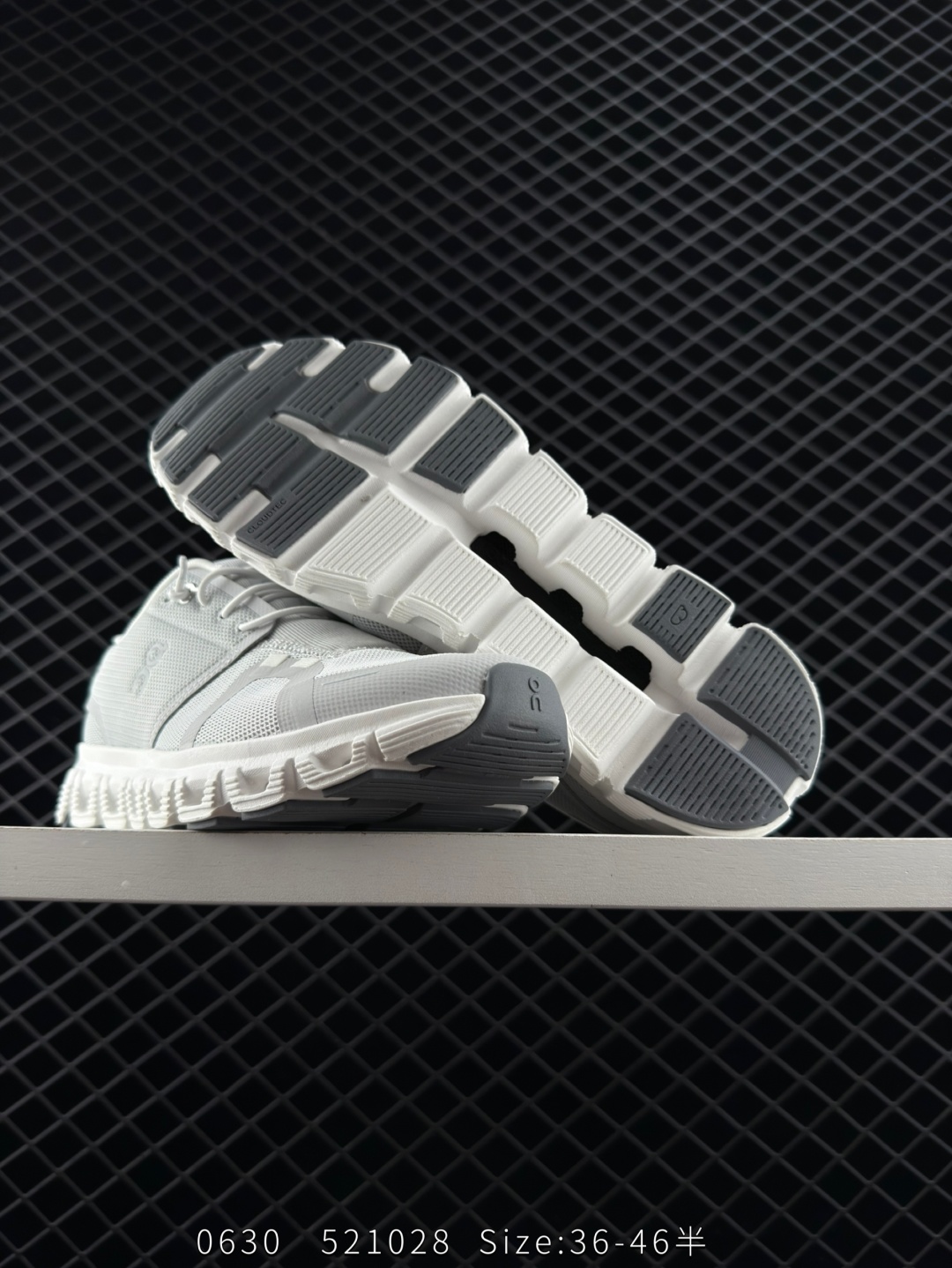 On Cloud 6 Light Grey White Dark Grey EU 36-46 Running Shoe Running Sneakers - Unisex BS-85540