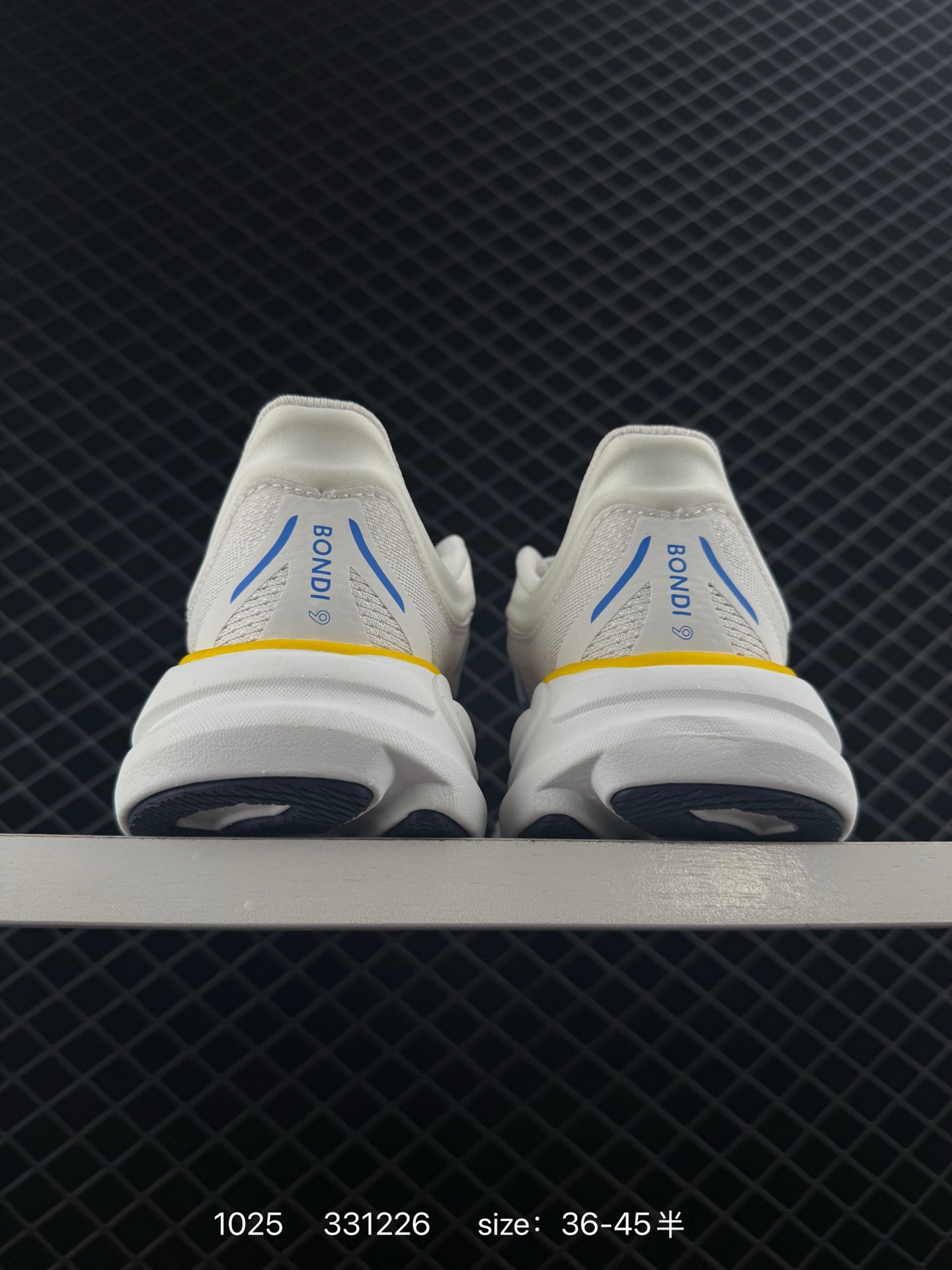 HOKA ONE ONE Bondi 9 White Blue Yellow Navy EU 36-45 Running Shoe Running Sneakers - Unisex BS-86409