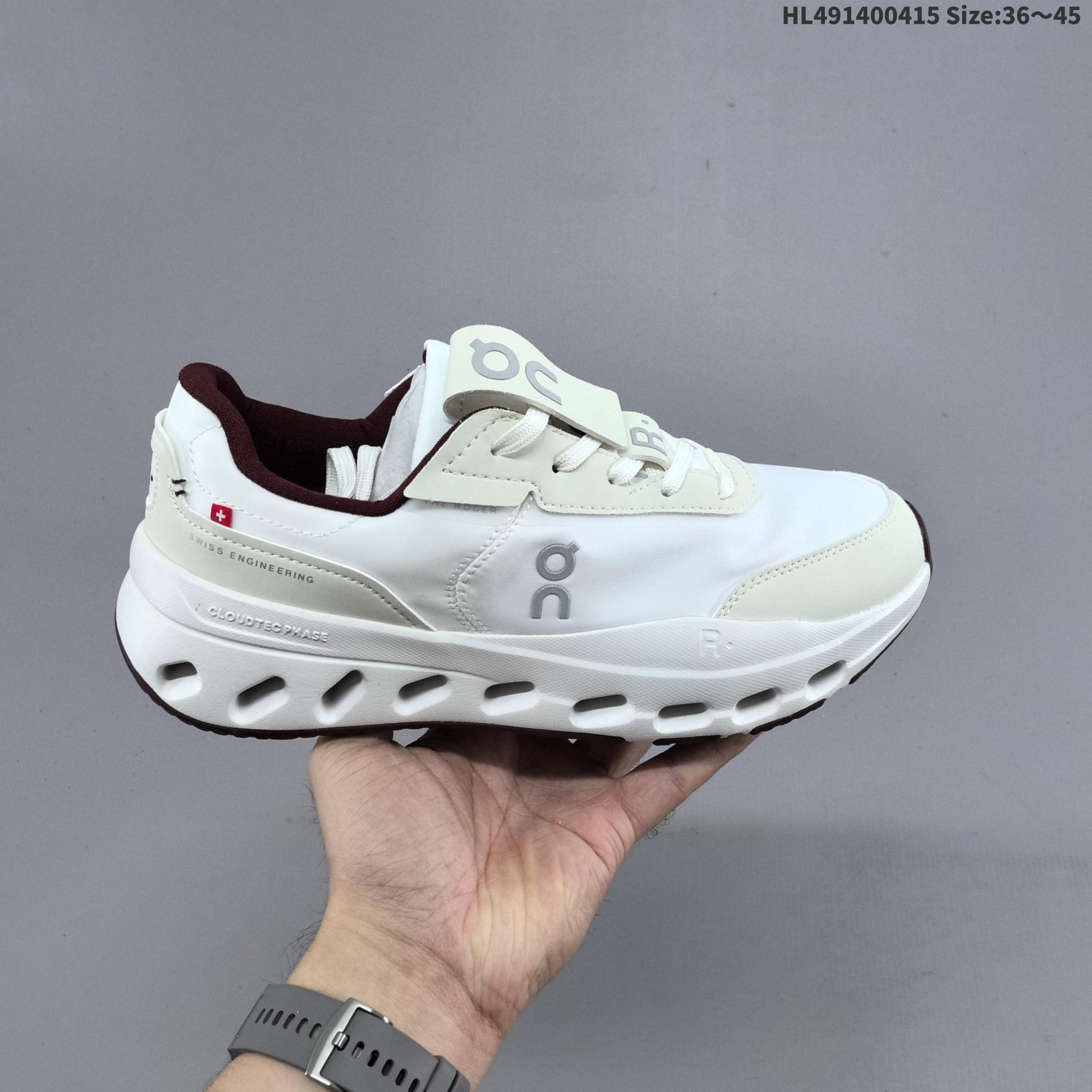 On Running THE ROGER Wildcard Cloud Tec White Off White Maroon EU 36-45 Running Shoe Running Sneakers Unisex BS-69607