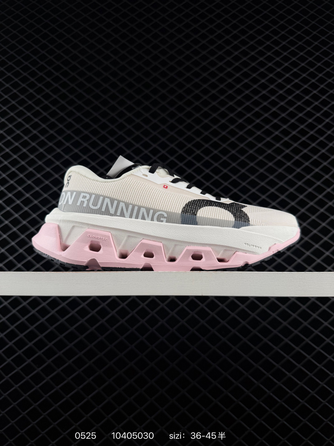 On Cloudmonster 2 Off White Pink Black EU 36-45 Running Shoe Running Sneakers - Unisex BS-85249