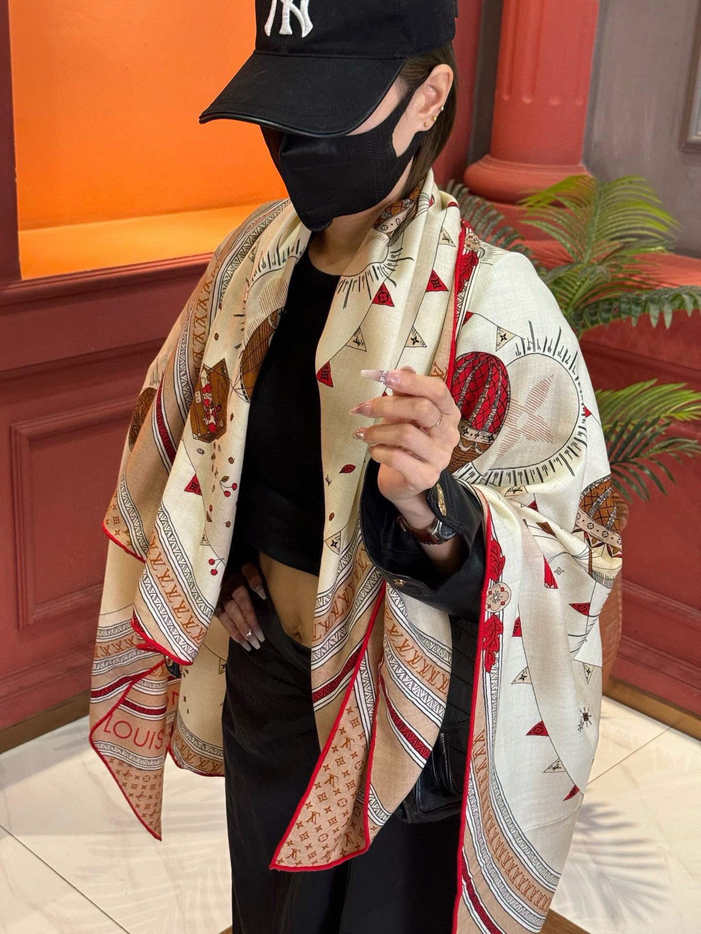 LV scarf Lv140cm U and Away Series Louis Vuitton Monogram Louis Vuitton 140 X140cm 70% 30% — Premium Replica
