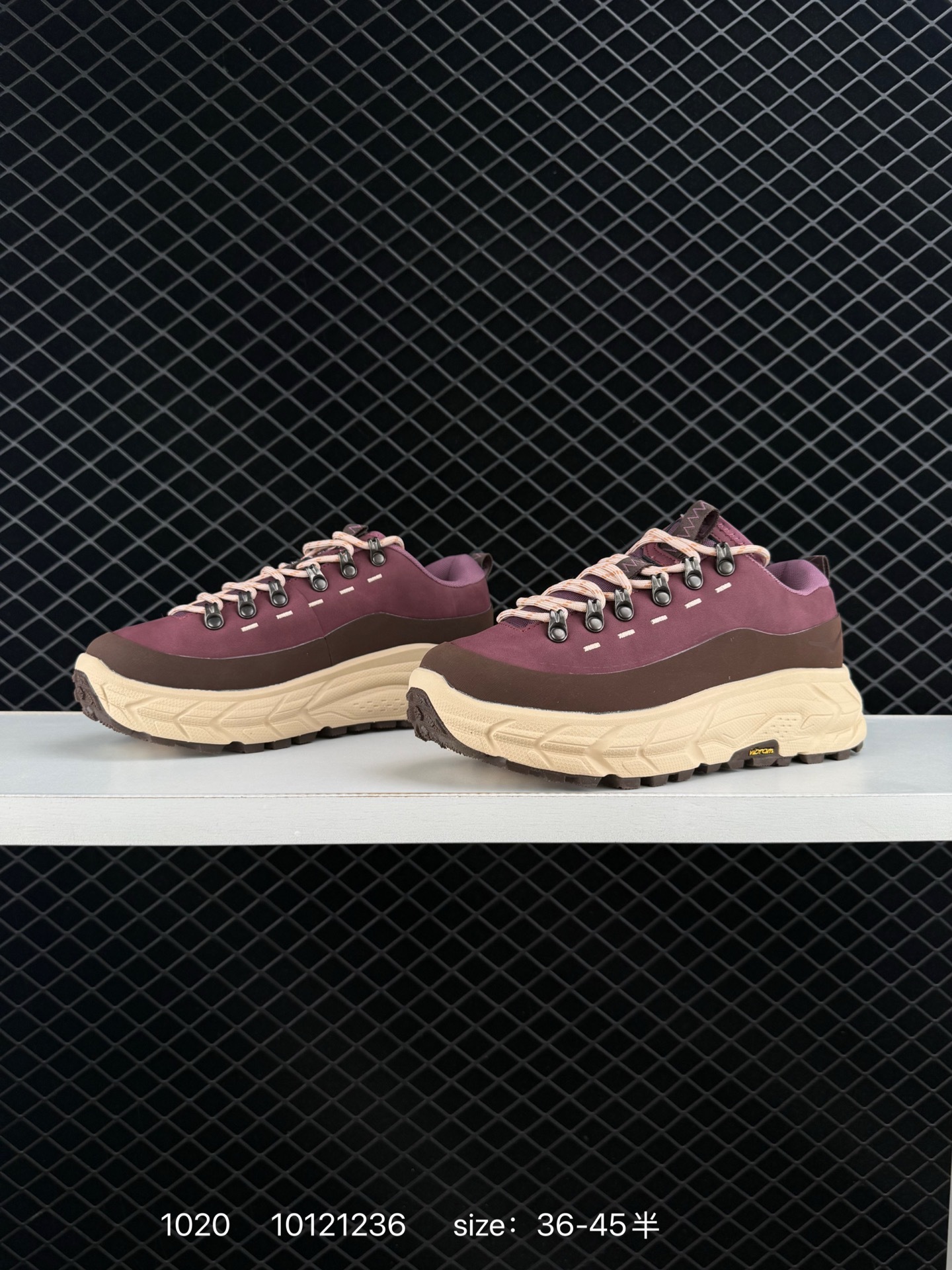 HOKA ONE ONE Tor Summit Purple Brown Beige Dark Brown EU 36-45 Trail Shoe Trail Running Sneakers - Unisex BS-86417