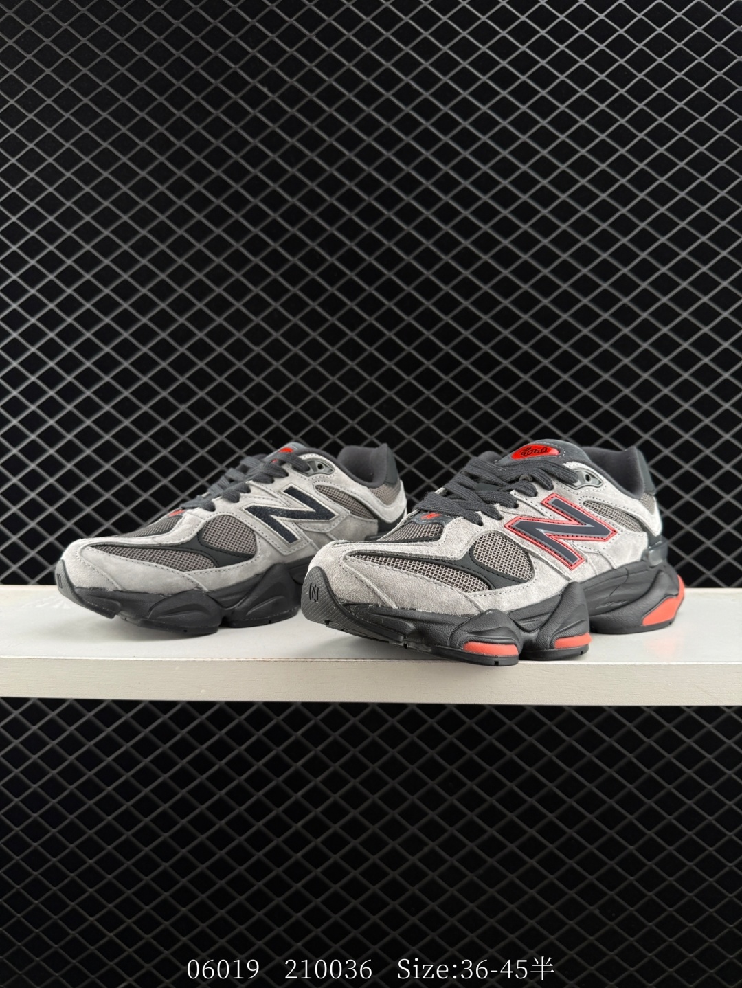 New Balance 9060 Grey Black Red EU 36-45 Sneaker Unisex BS-83277
