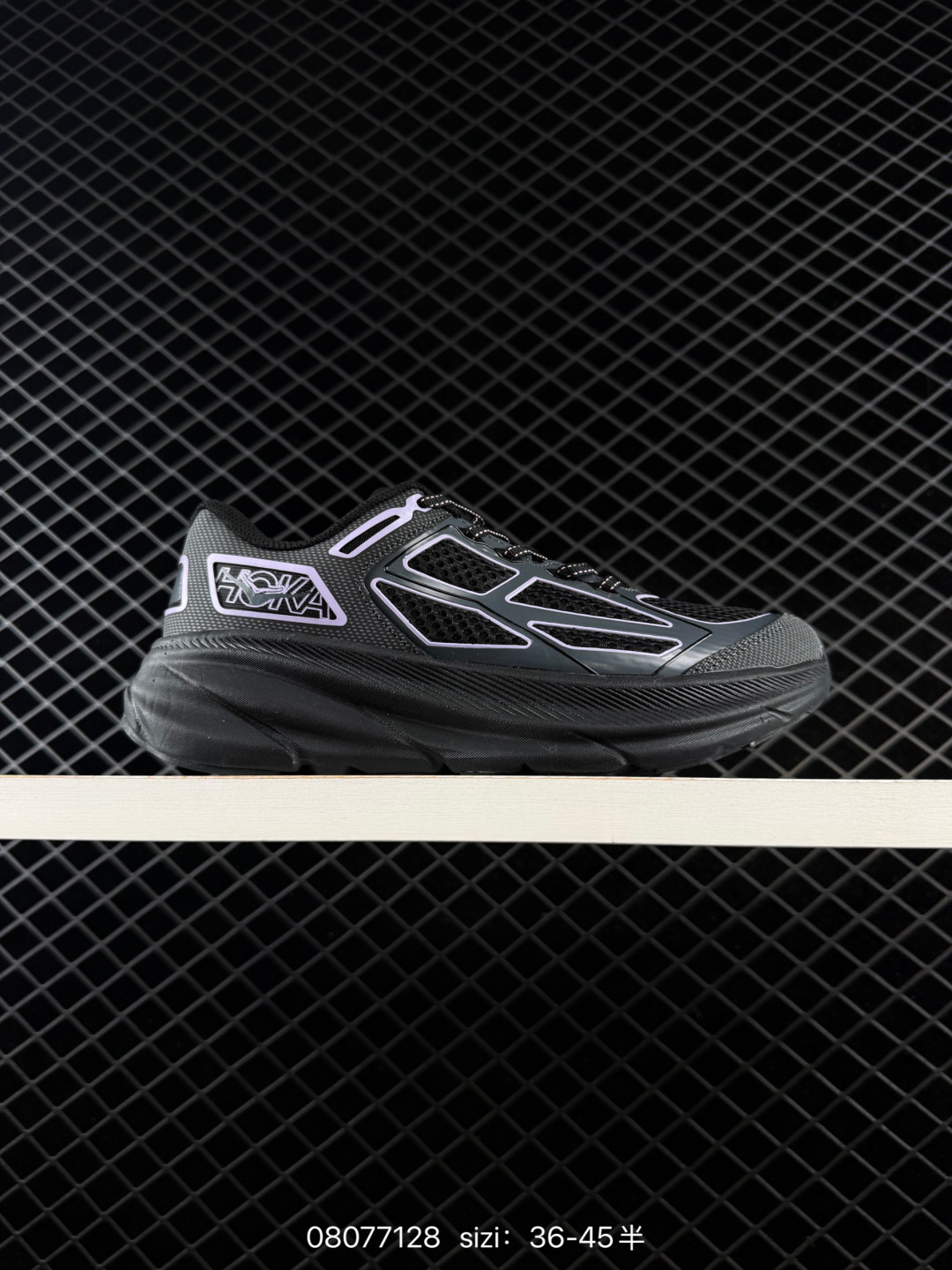 HOKA ONE ONE Clifton One9 Black Dark Grey Light Purple EU 36-45 Running Shoe Running Sneakers - Unisex BS-86124
