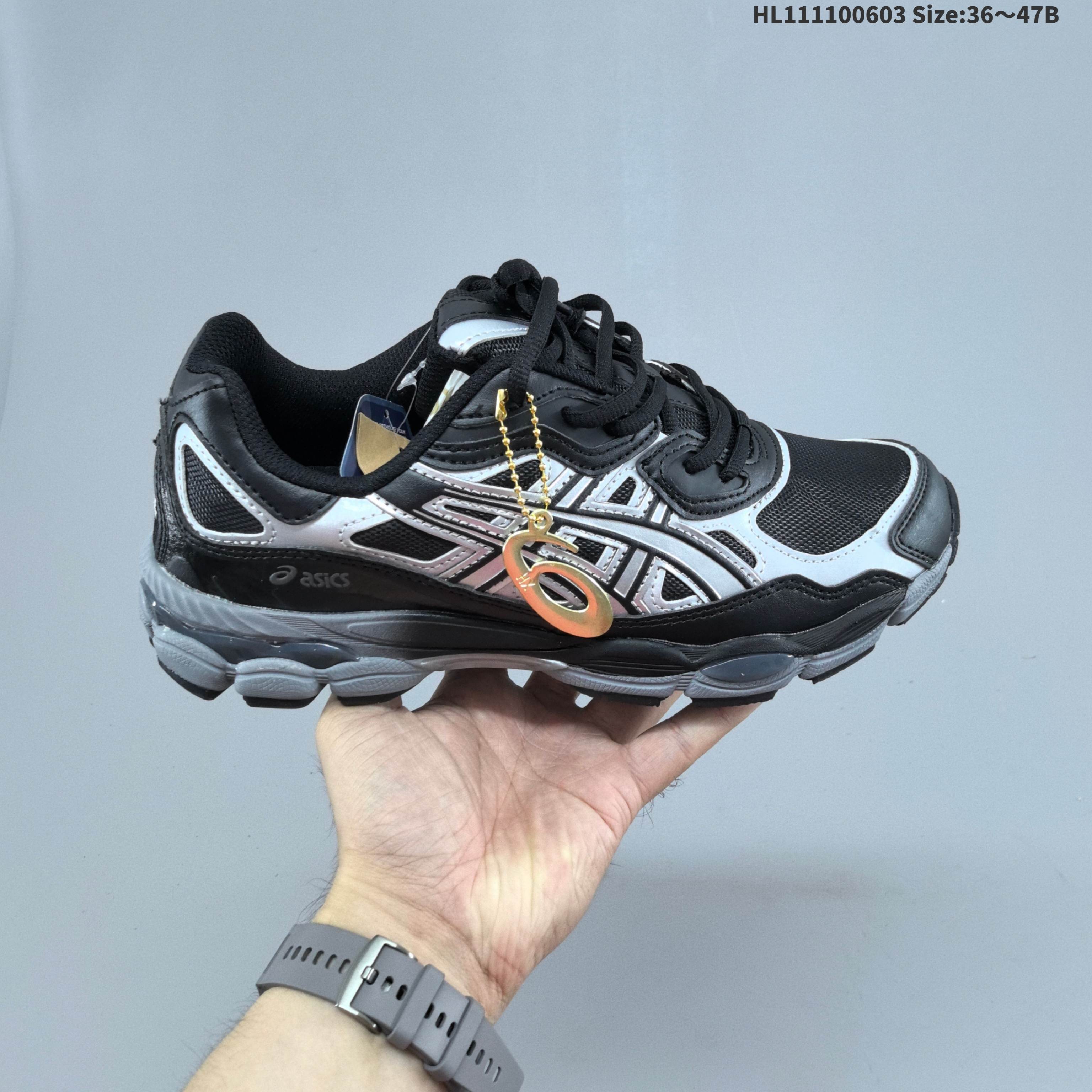ASICS GEL-NYC Black Silver Gray EU 36-47 Running Shoe Running Sneakers - Unisex BS-68767