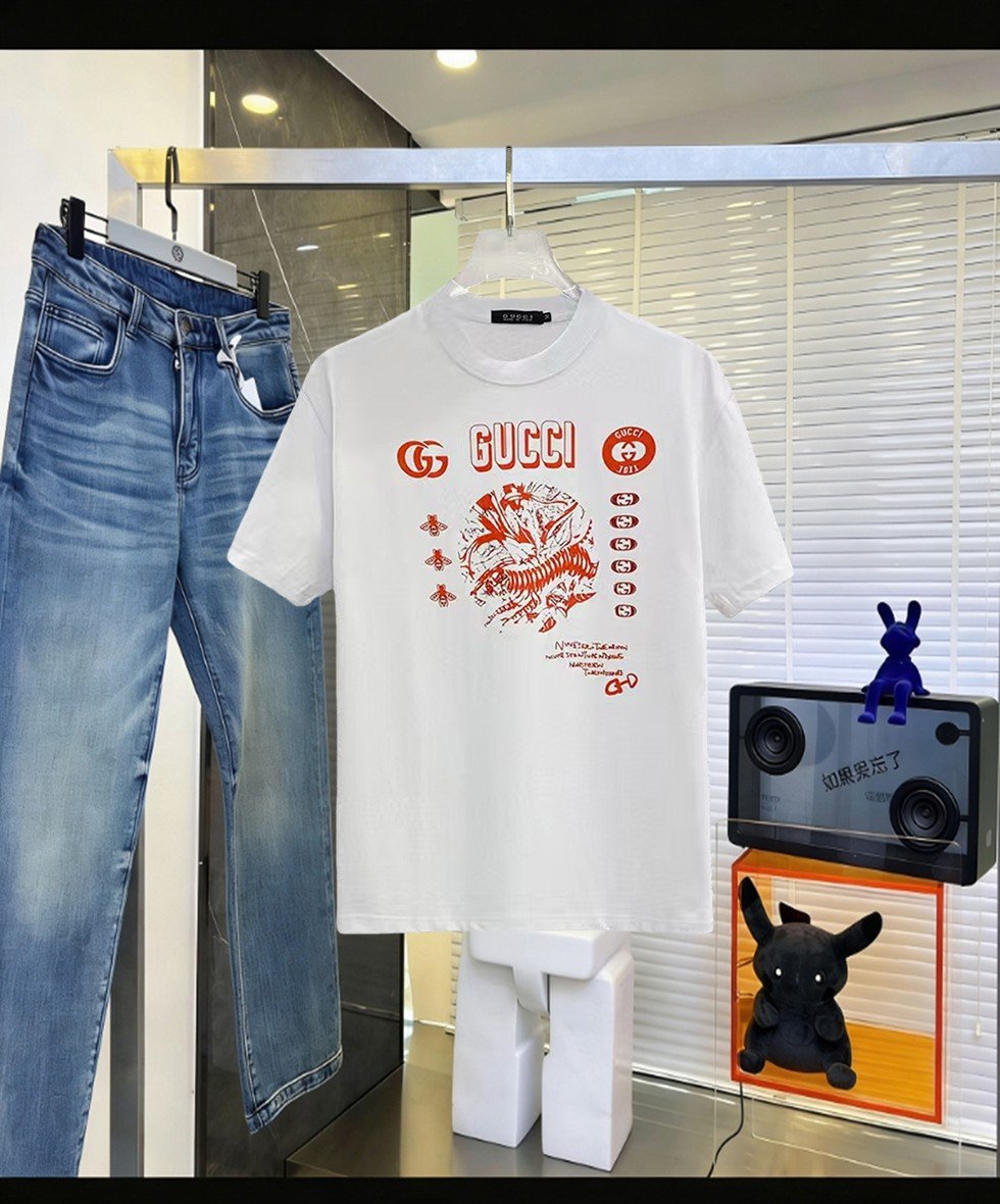 Gucci men GUCCI 、26SS logo T 。 280g ，OS ， ， ， ， ， ！48-56（ 173，143 48 ）