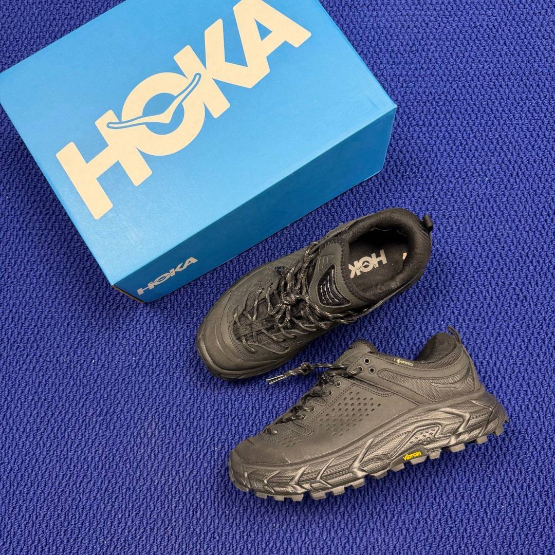 HOKA Tor Ultra 7 Black Dark Grey Trail Shoe Trail Running Sneakers BS-86822