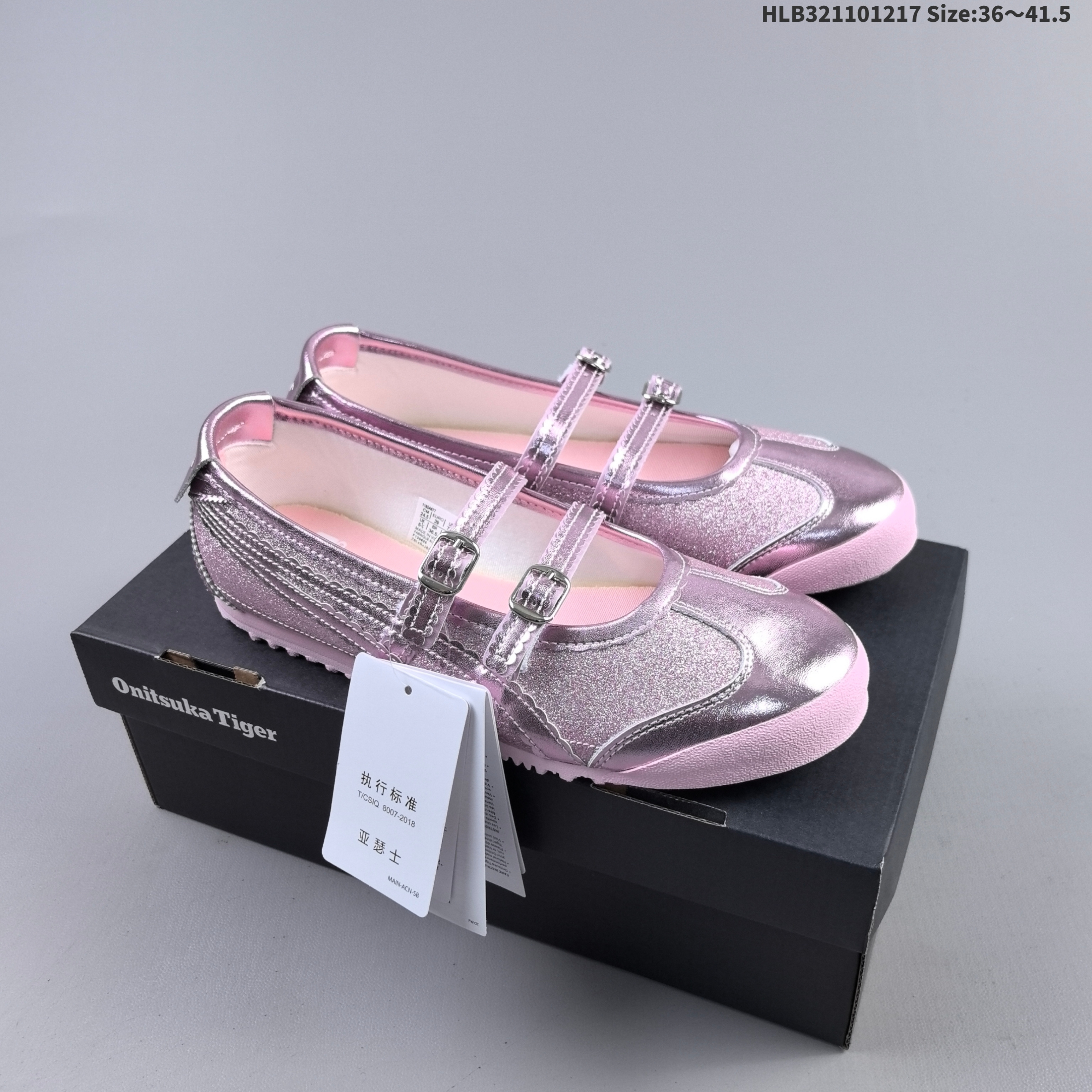 Onitsuka Tiger MEXICO TGRS Mary Jane Metallic Pink Silver EU 36 To 41 5 Sneaker Casual Sneakers - Unisex BS-69143