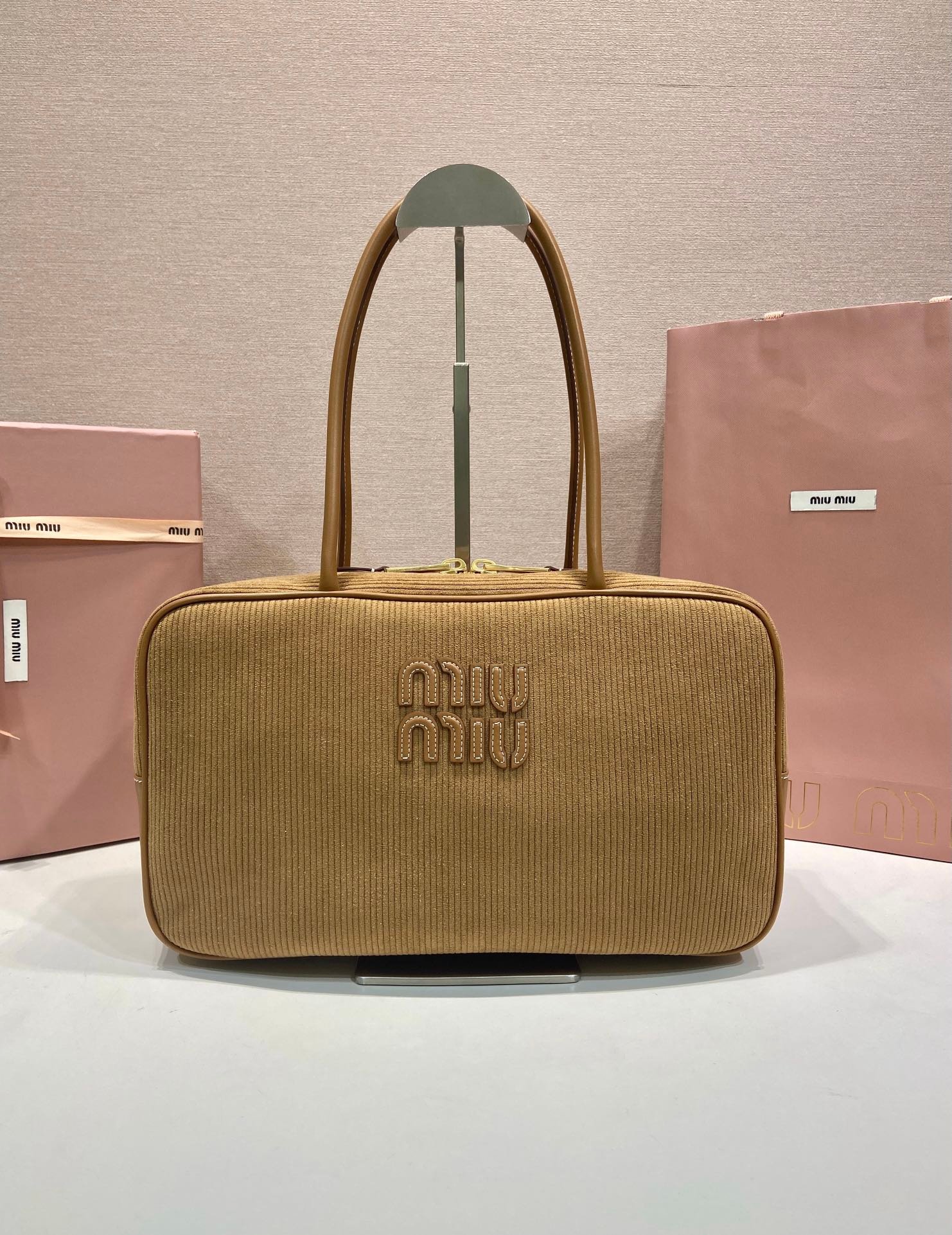 MiuMiu bag Large size 5BB117 corduroy