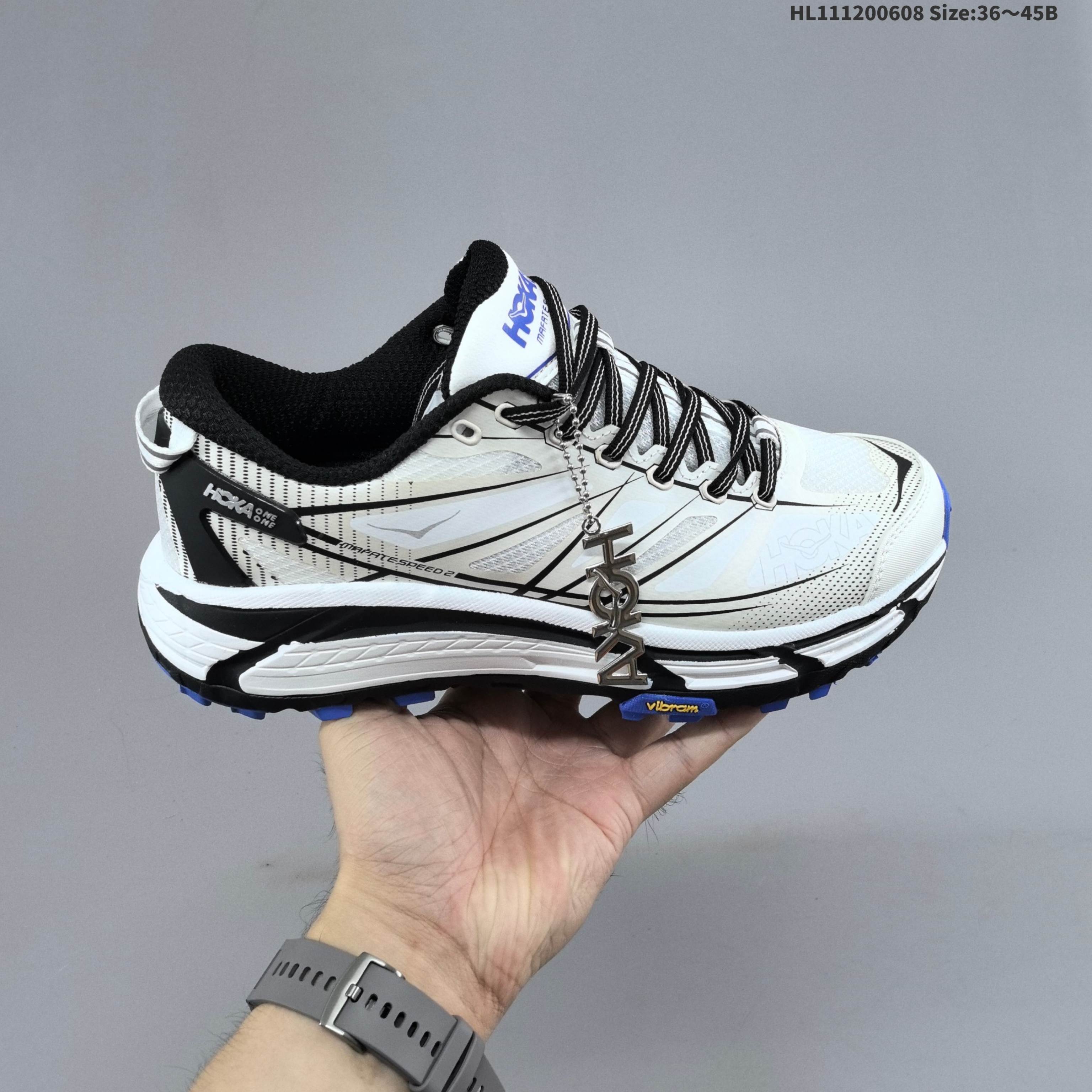 HOKA ONE ONE Mafate Speed 2 White Black Blue EU 36-45 Trail Shoe Trail Running Sneakers - Unisex BS-69335