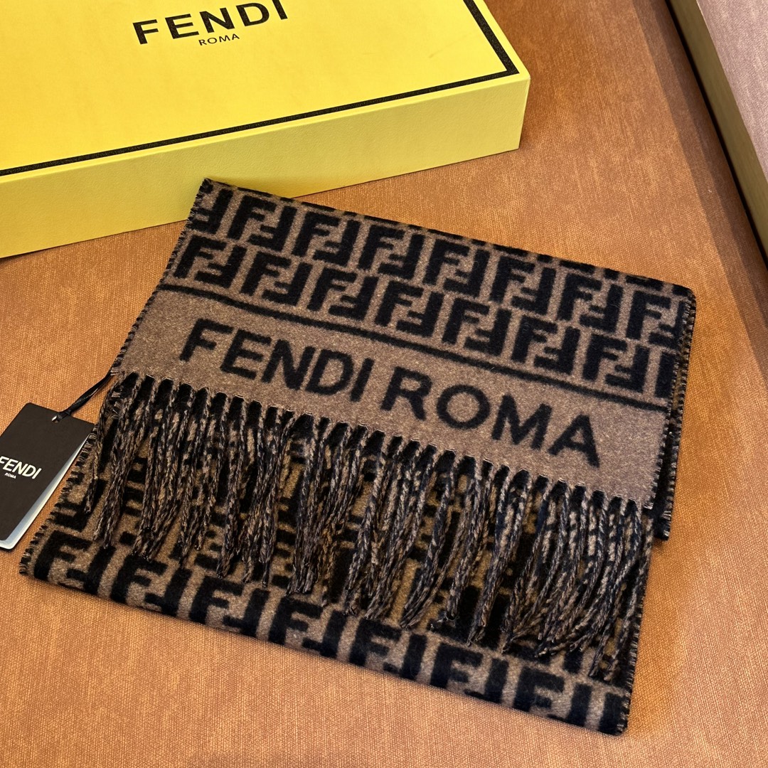 Fendi scarf Fendi FF Up genuine ＋ 80% 20% 30x180 — Premium Replica