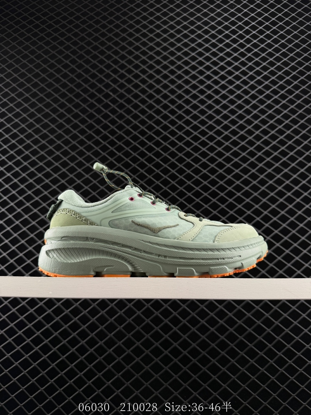 HOKA ONE ONE Bondi B3 Light Sage Green Orange EU 36-46 Running Shoe Running Sneakers - Unisex BS-86582