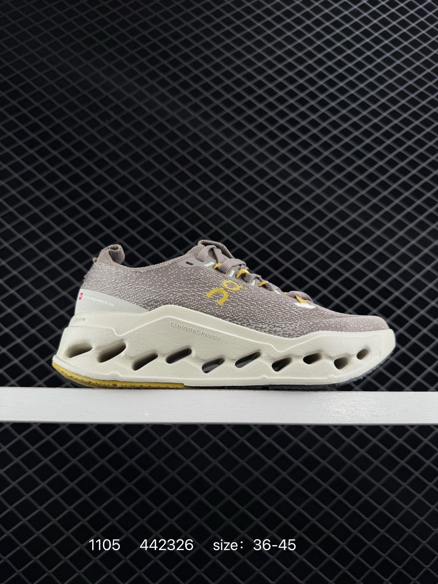On Cloudsurfer Cloudtec Phase Taupe Ivory Yellow And Blue Ivory EU 36-45 Running Shoe Running Sneakers - Unisex BS-85472