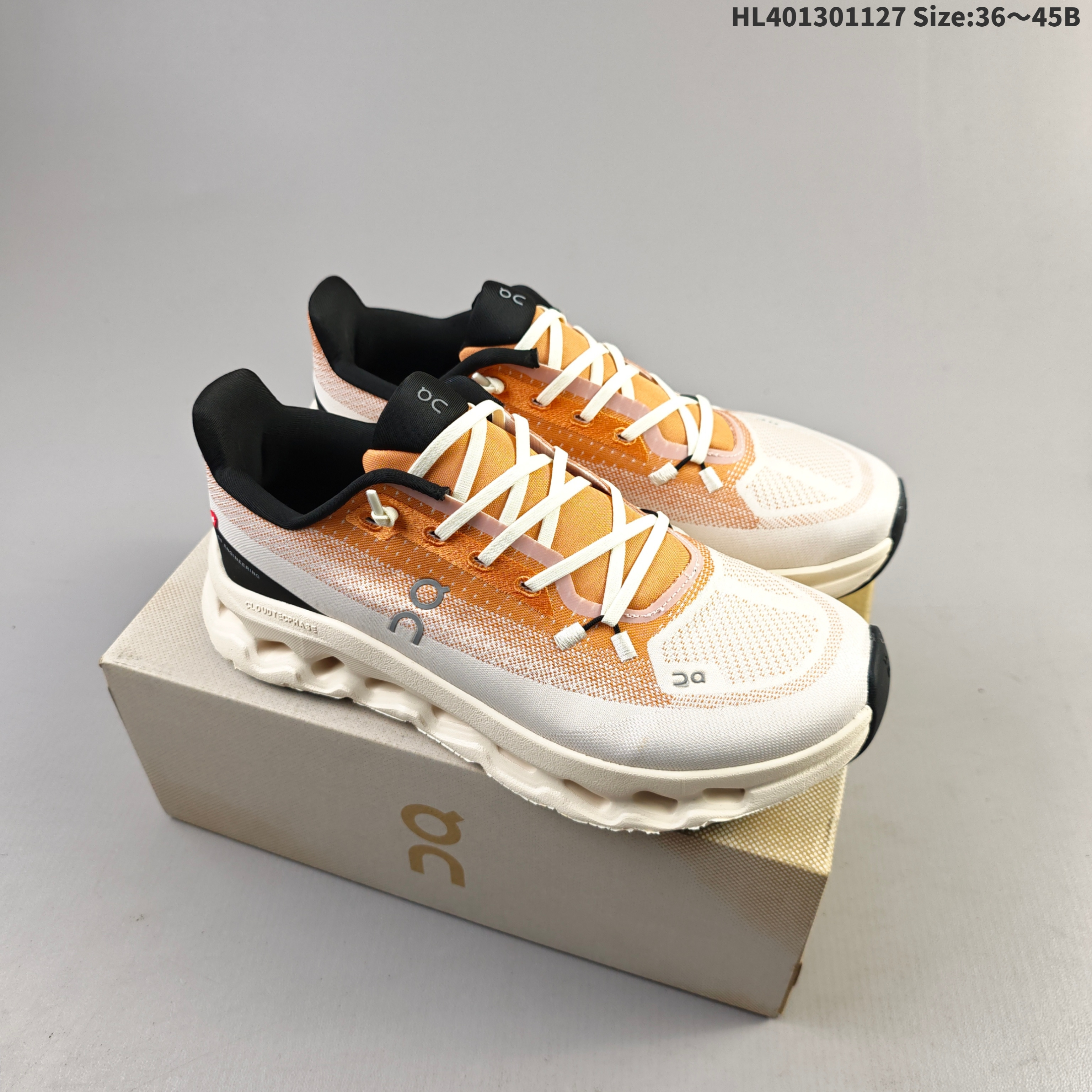 On Running Cloudtilt Off White Orange Black EU 36-45 Running Shoe Running Sneakers - Unisex BS-69763