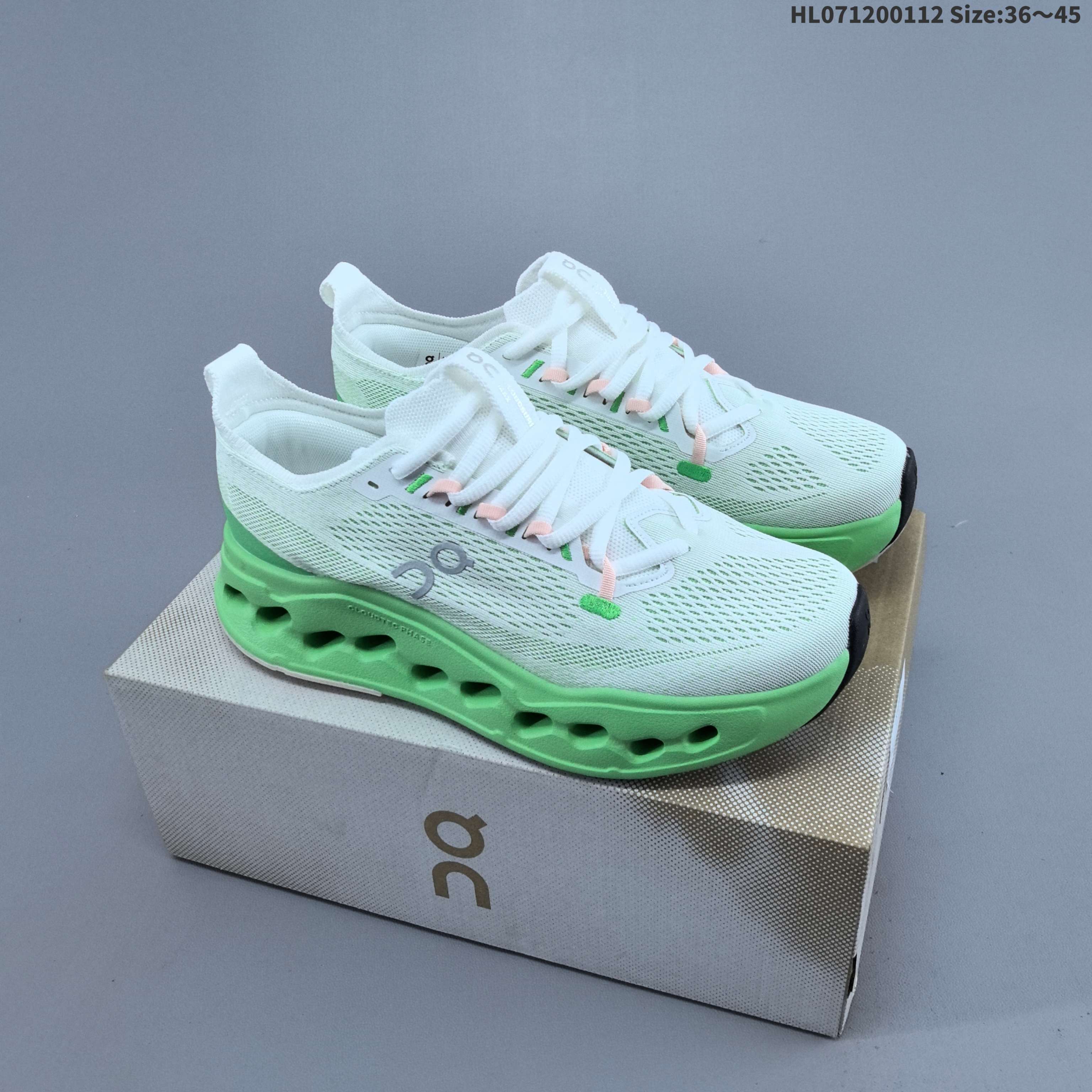 On Cloudsurfer Max White Green Pink Black EU 36-45 Running Shoe Running Sneakers - Unisex BS-69712