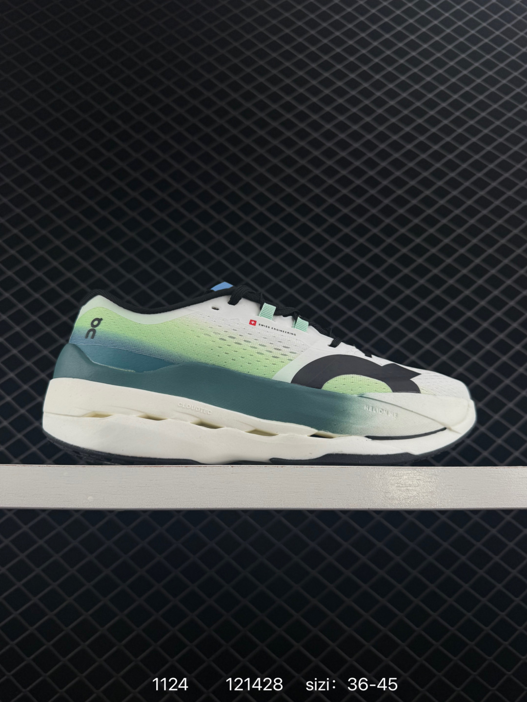 On Cloudboom Strike White Teal Black Mint EU 36-45 Running Shoe Running Sneakers - Unisex BS-85455