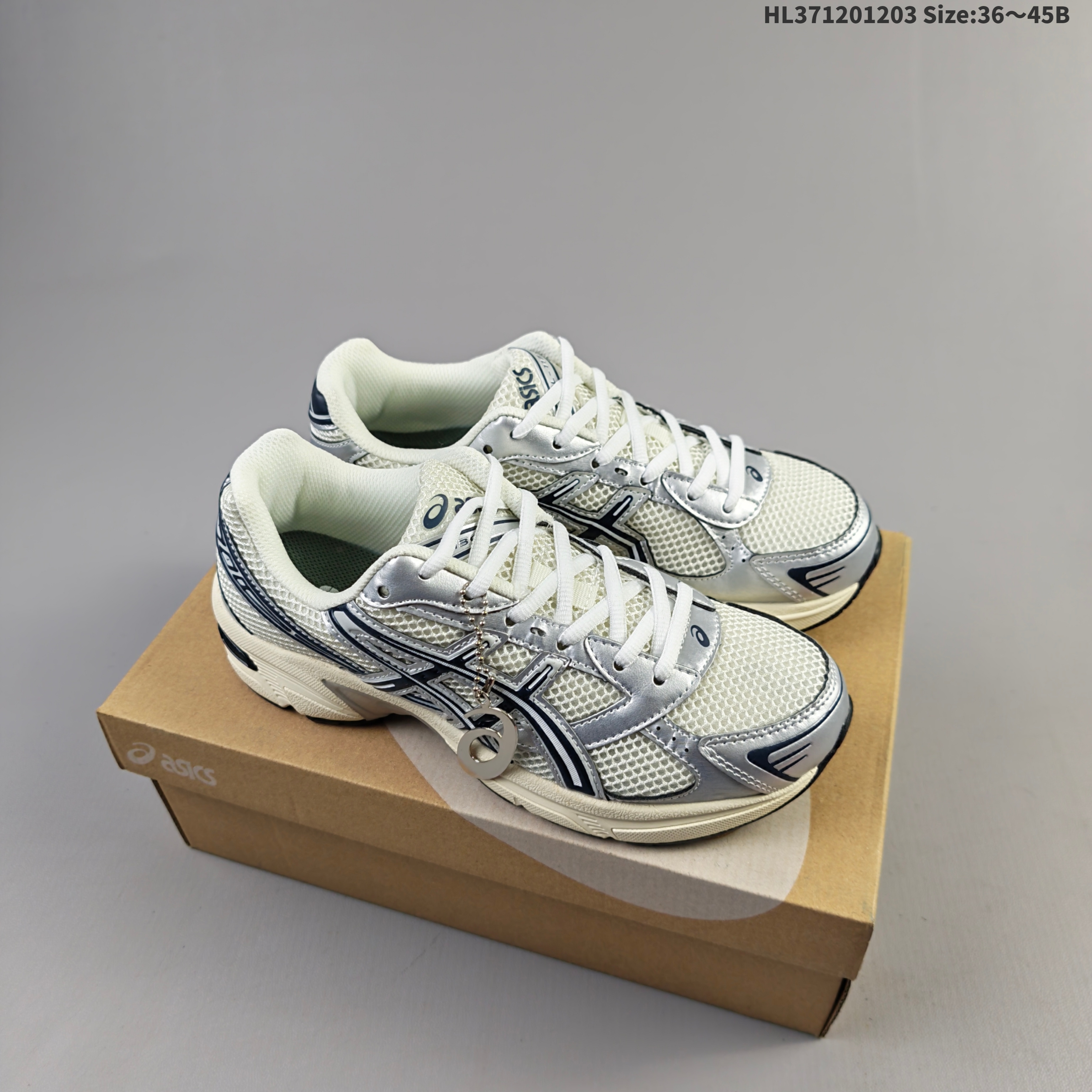 ASICS Gel-1130 Cream Silver Navy EU 36-45 Running Shoe Running Sneakers - Unisex BS-69187