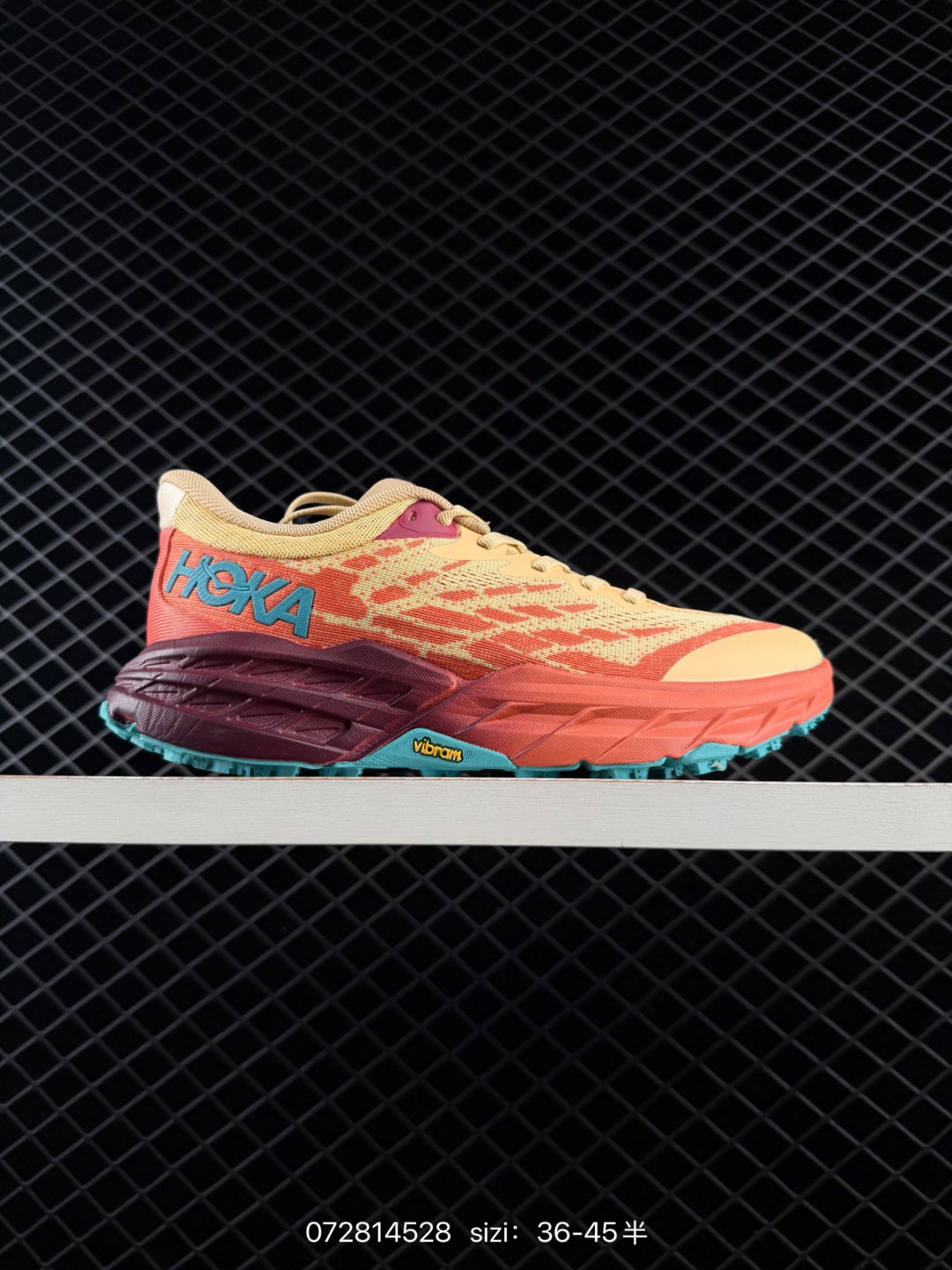 HOKA ONE ONE Mafate Speed 4 Yellow Orange Maroon Teal EU 36-45 Trail Shoe Trail Running Sneakers - Unisex BS-86136