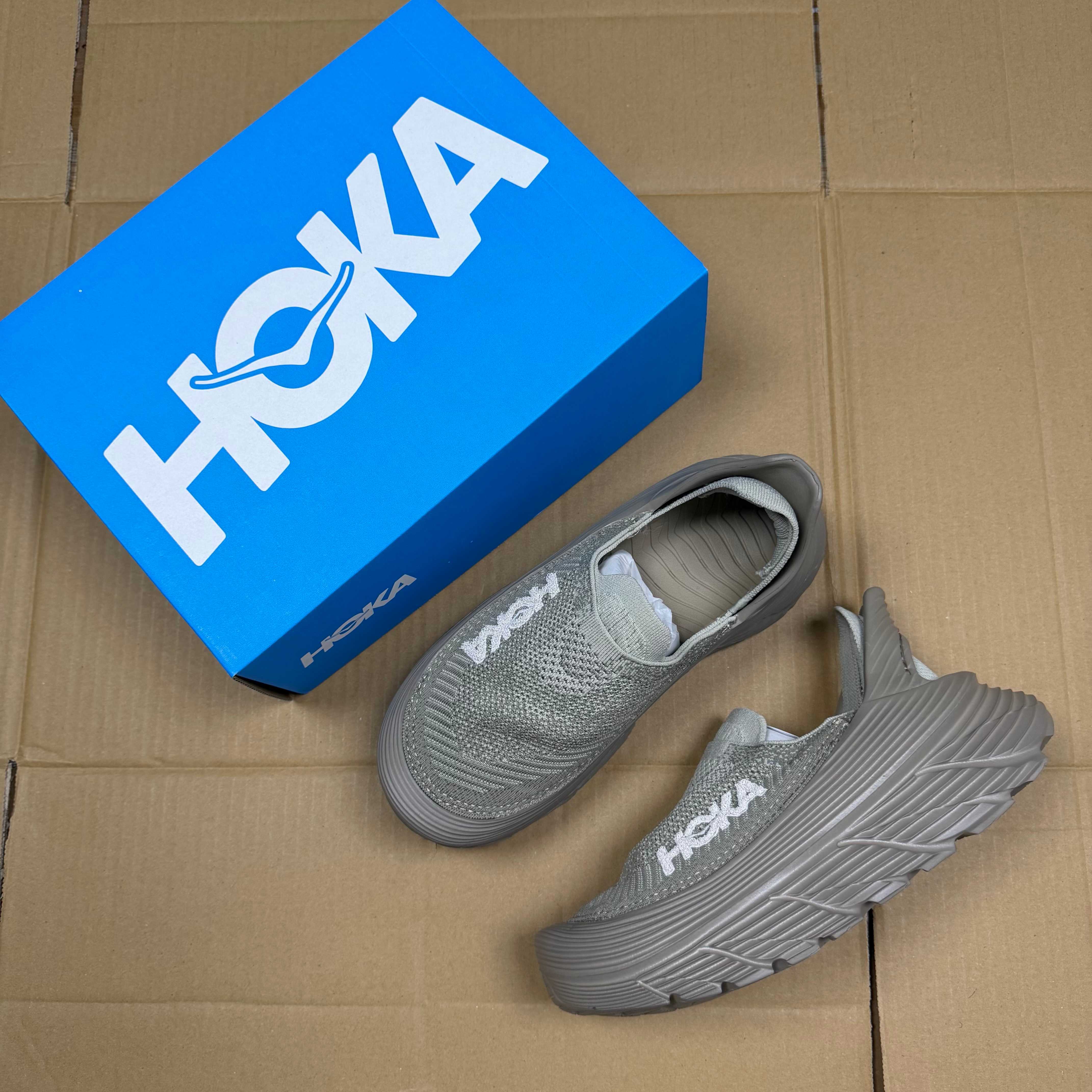 HOKA Restore TC Grey White Sneaker Casual Sneakers BS-86929