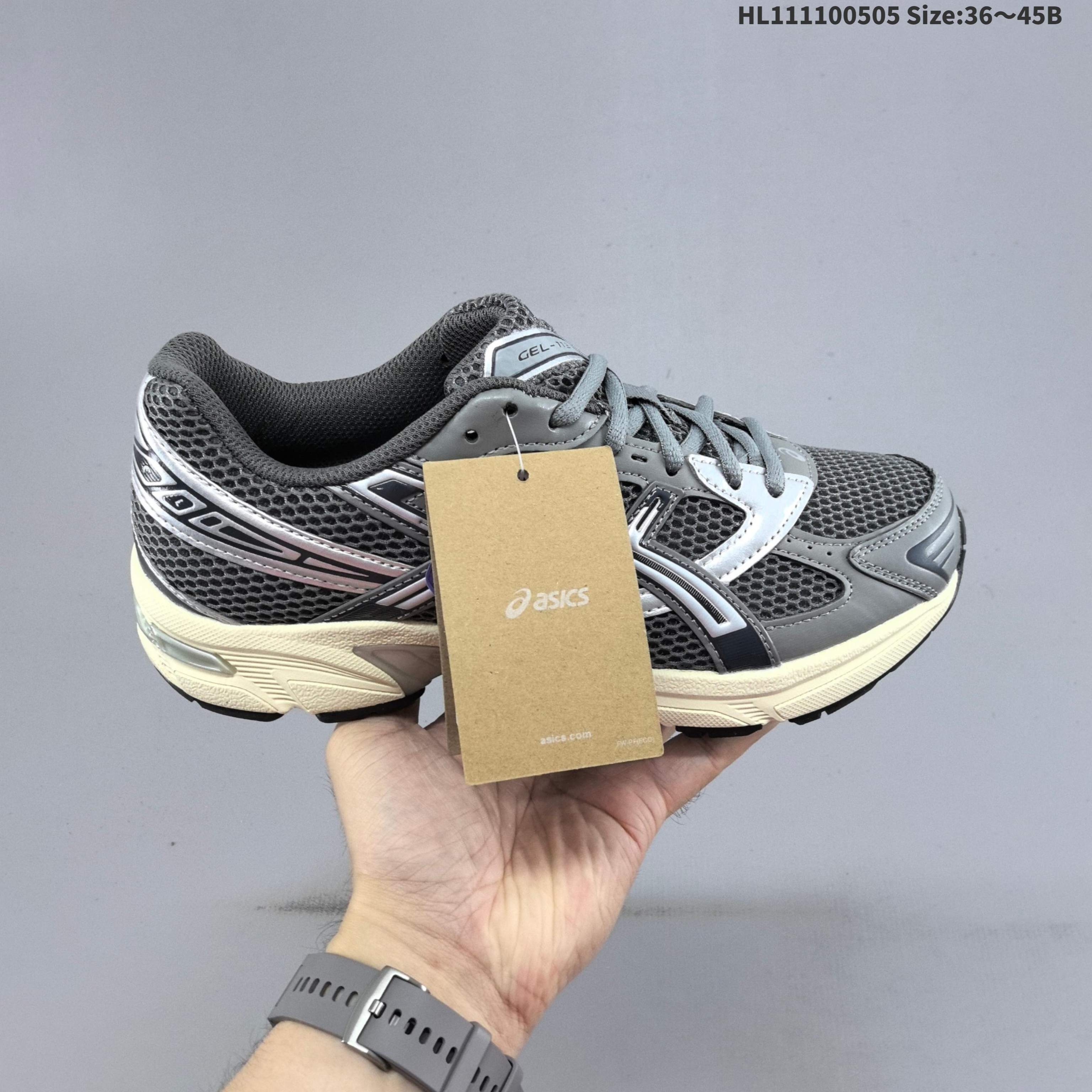 ASICS GEL-1130 Dark Grey Silver Cream Black EU 36-45 Running Shoe Running Sneakers - Unisex BS-68858