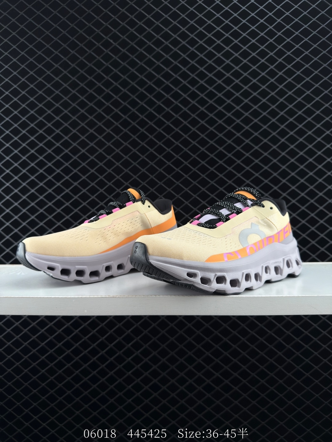 On Running Cloudmonster Cream Orange Grey Pink Black EU 36-45 Running Shoe Running Sneakers - Unisex BS-85553
