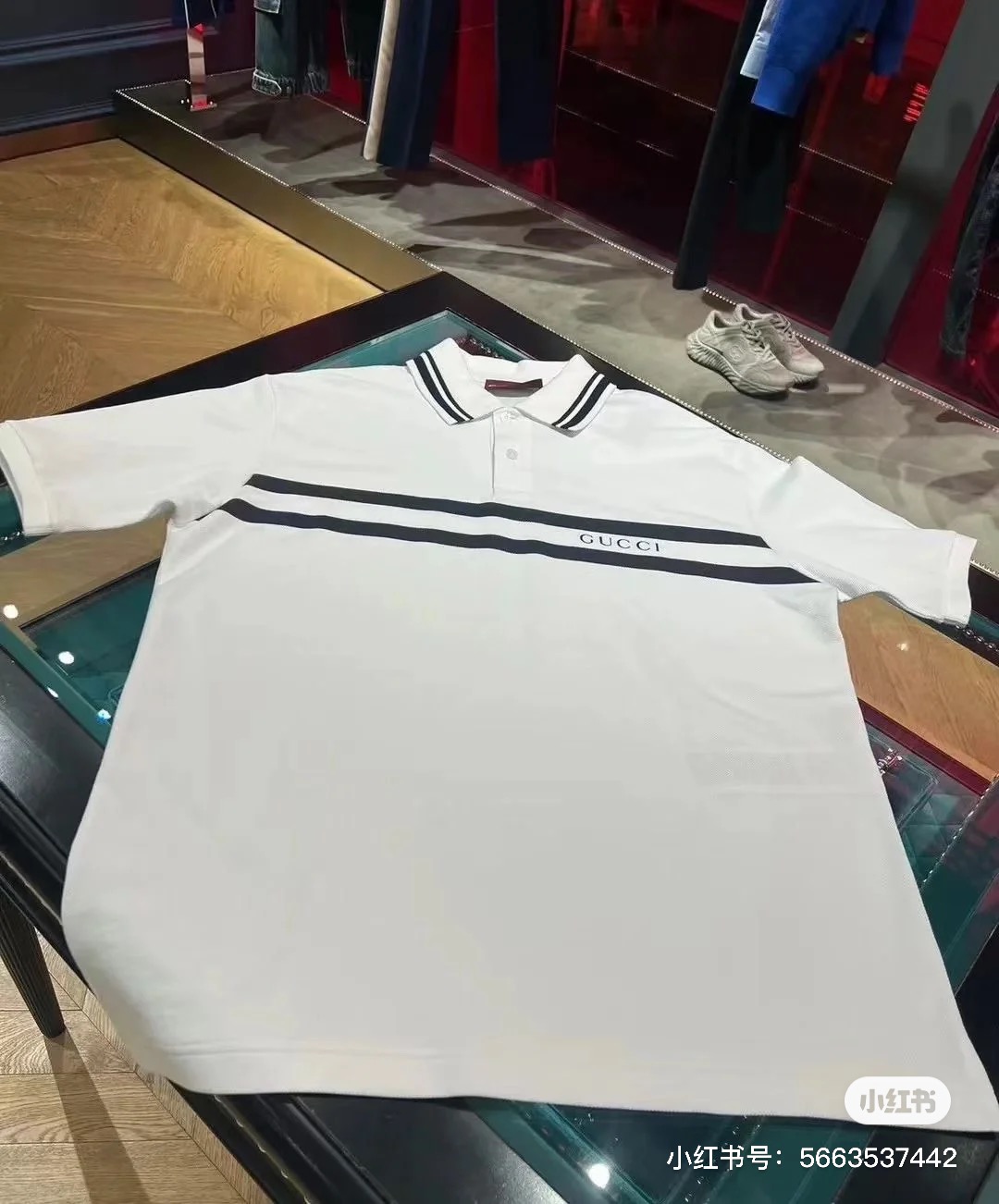 Gucci masculino Gucci GUC Novo polo com logotipo
