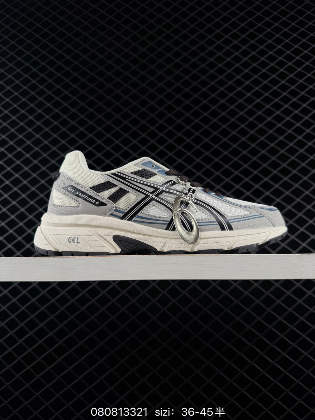 ASICS GEL-VENTURE 6 Off White Grey Black Blue EU 36-45 Trail Shoe Trail Running Sneakers - Unisex BS-81628