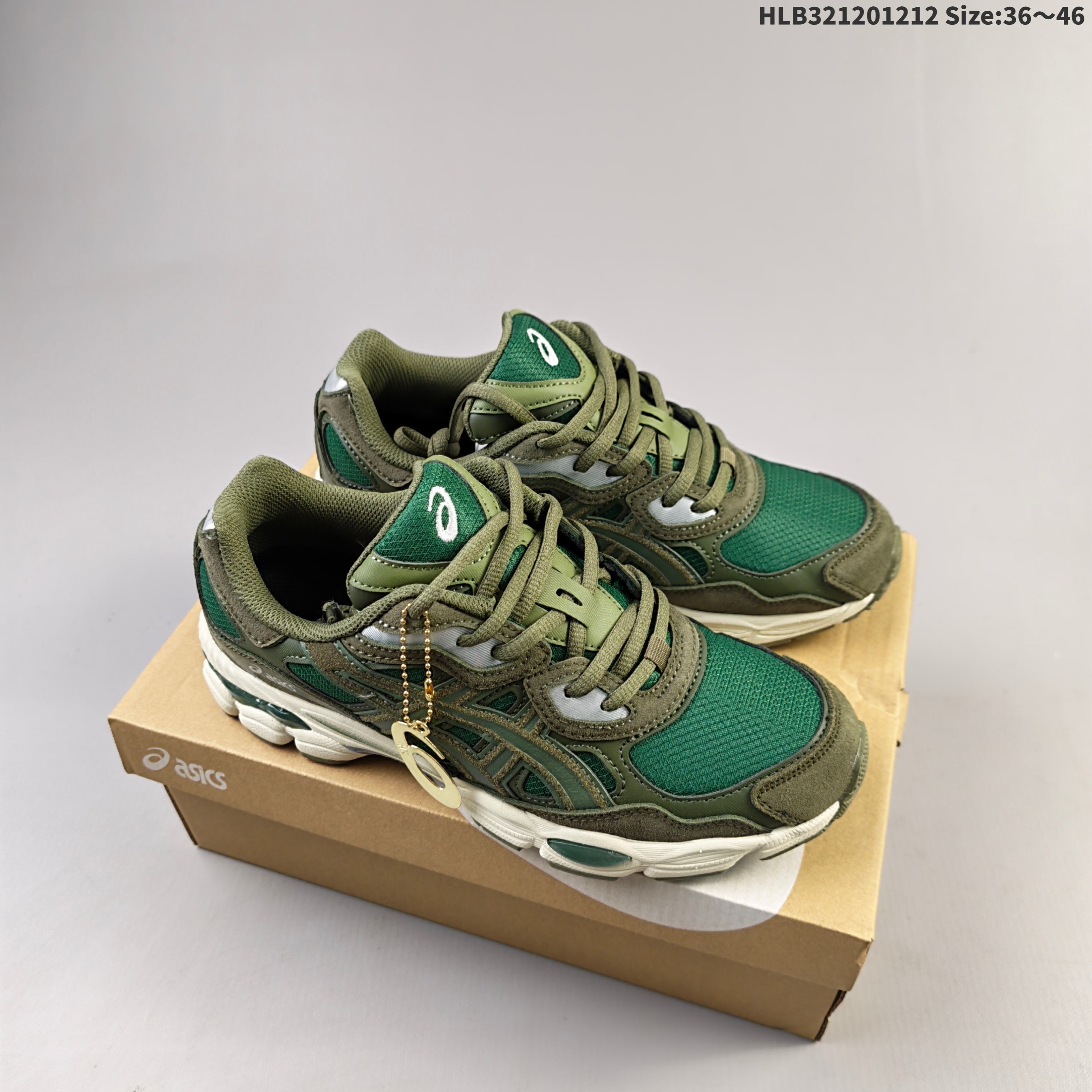 ASICS GEL-NYC Olive Green Cream EU 36-46 Sneaker Casual Sneakers - Unisex BS-69164