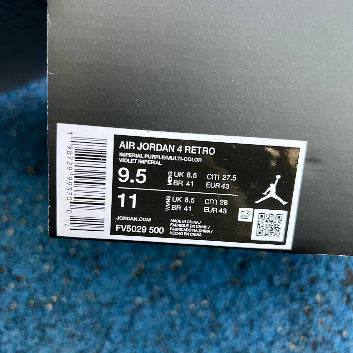 GX AIR JORDAN 4 OG “Lakers” FV5029-500 — Premium Replica
