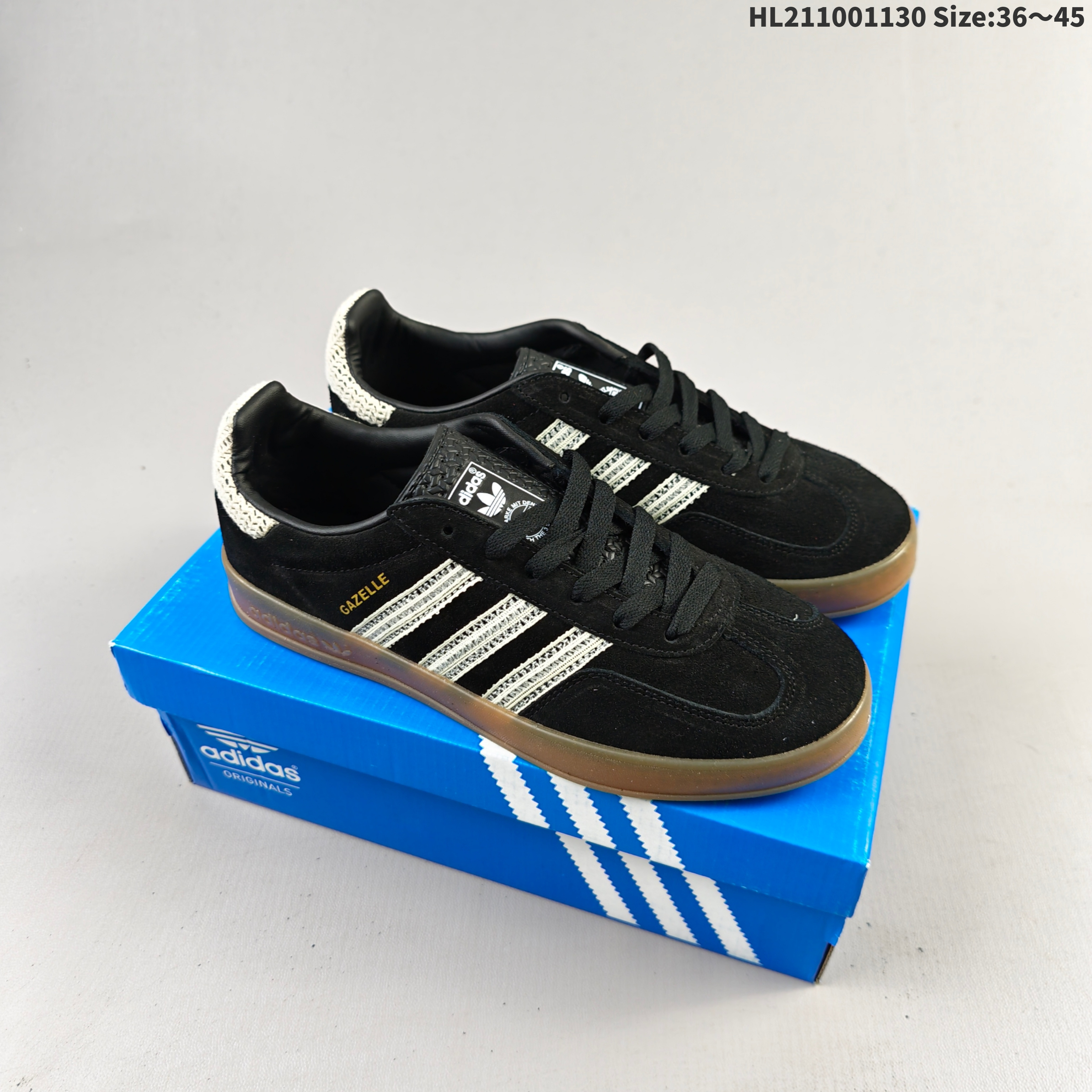 Adidas Originals Gazelle I Ndoor:II0013 ID:HL211001130 Size:36-45 — 1:1 Replica For Sale