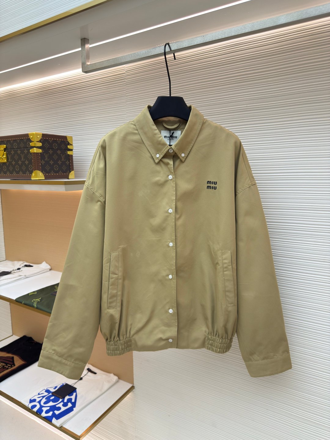 MIUMIU men MiuMiu embroidered buttoned jacket