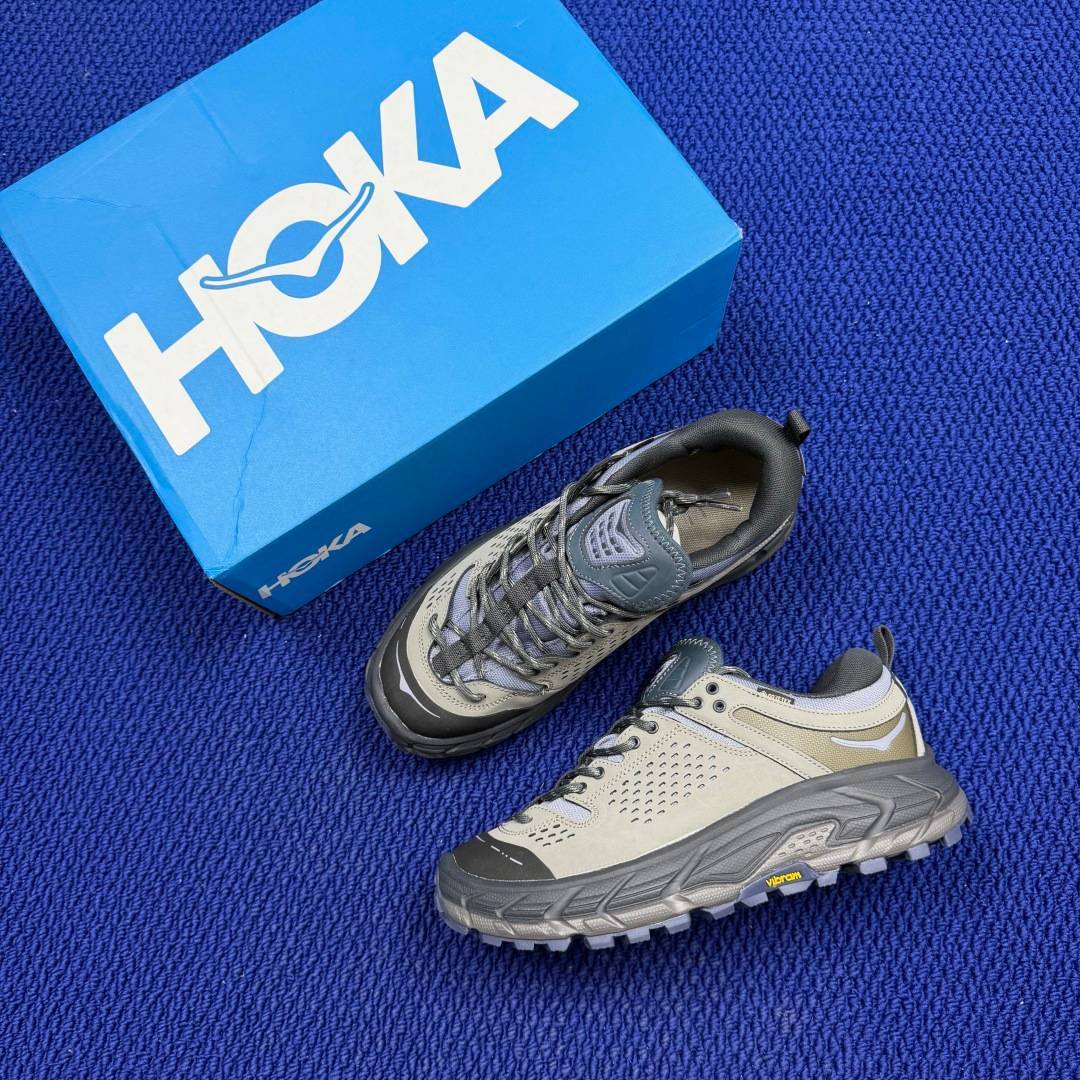 HOKA Tor Ultra Beige Grey Black Olive Trail Shoe Trail Running Sneakers BS-86820