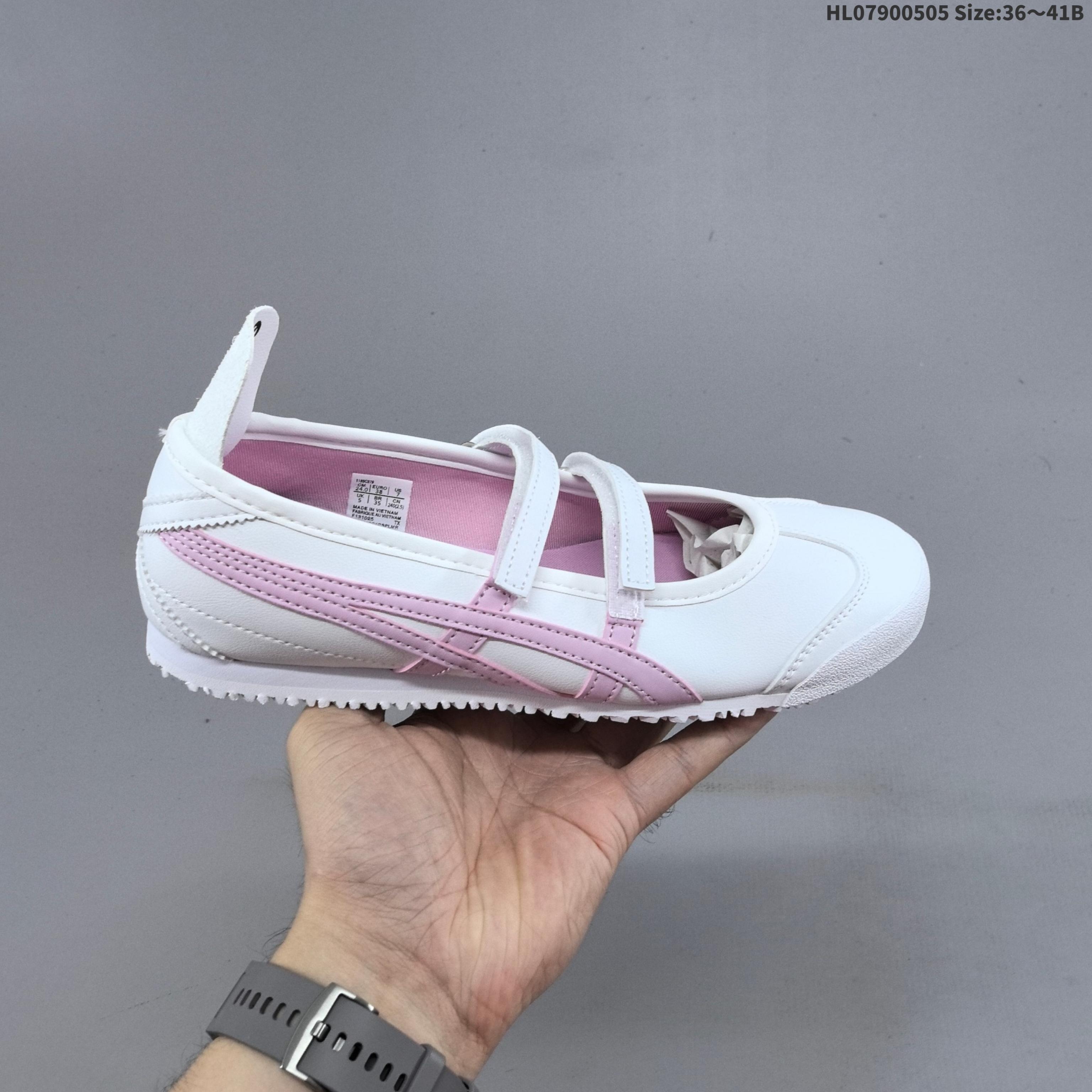 Onitsuka Tiger Mexico 66 TGRS Mary Jane Silver White And White Pink EU 36-41 Sneaker Casual Sneakers Unisex BS-68862