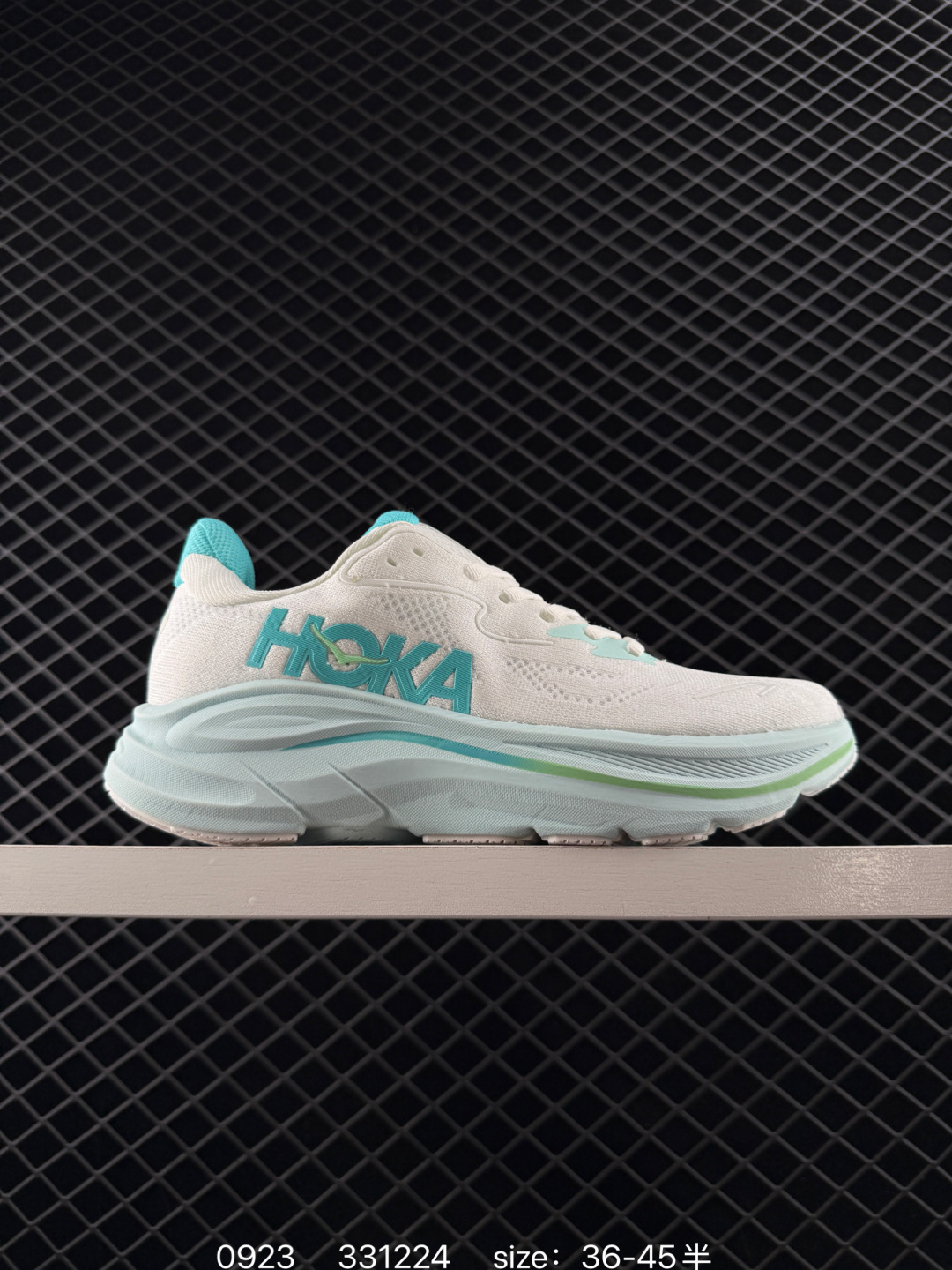 HOKA ONE ONE Clifton 10 White Light Blue Turquoise Green EU 36-45 Running Shoe Running Sneakers - Unisex BS-86434