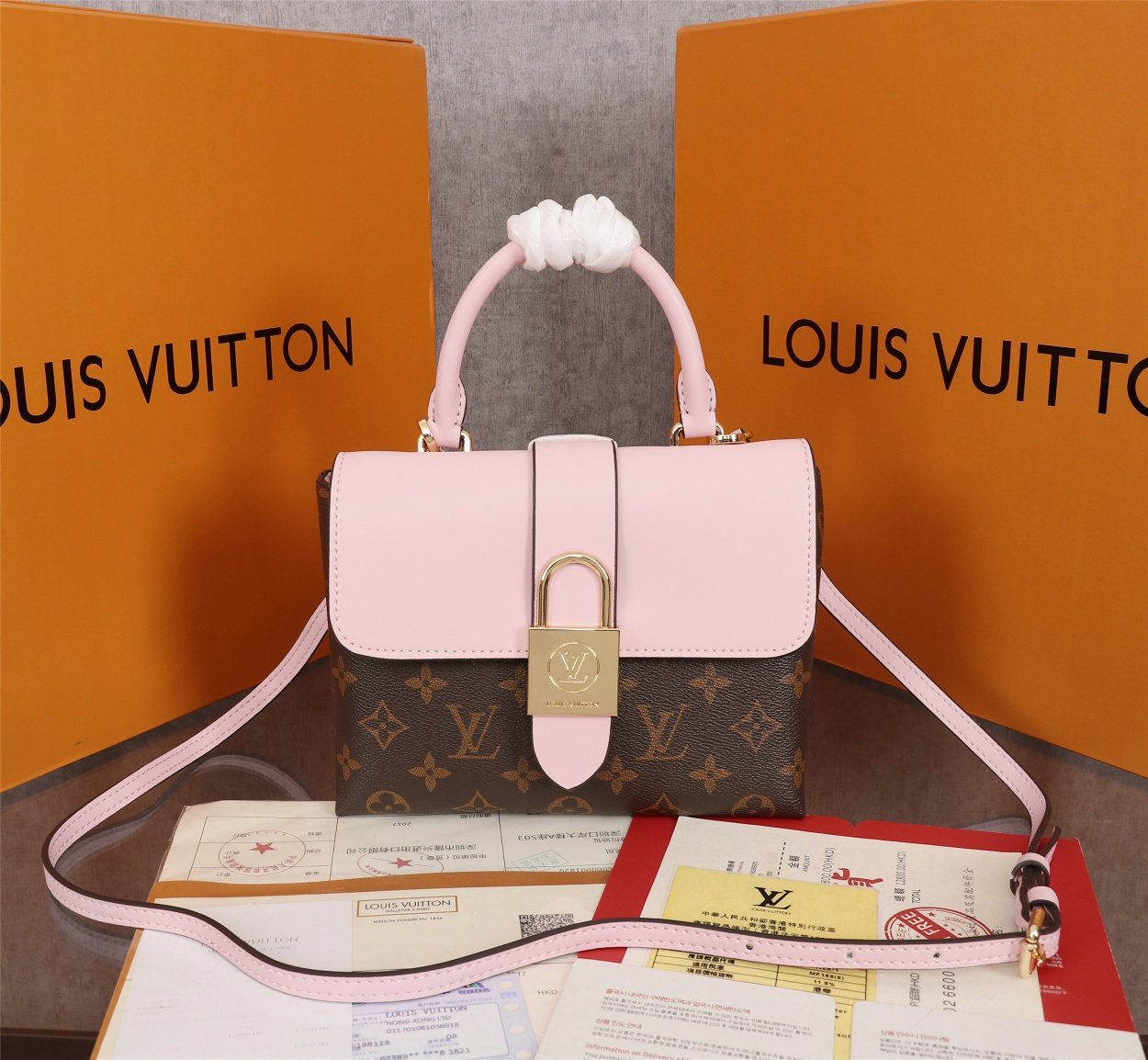 Louis Vuitton One Handle PM M43577 Pink / Monogram 23x17x8cm satchel photo 4