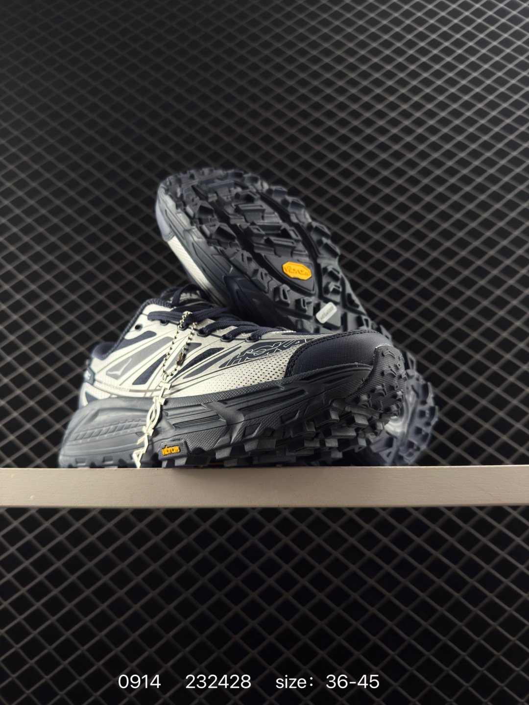 HOKA ONE ONE Mafate Speed 2 Silver Dark Navy Grey EU 36-45 Trail Shoe Trail Running Sneakers - Unisex BS-86450