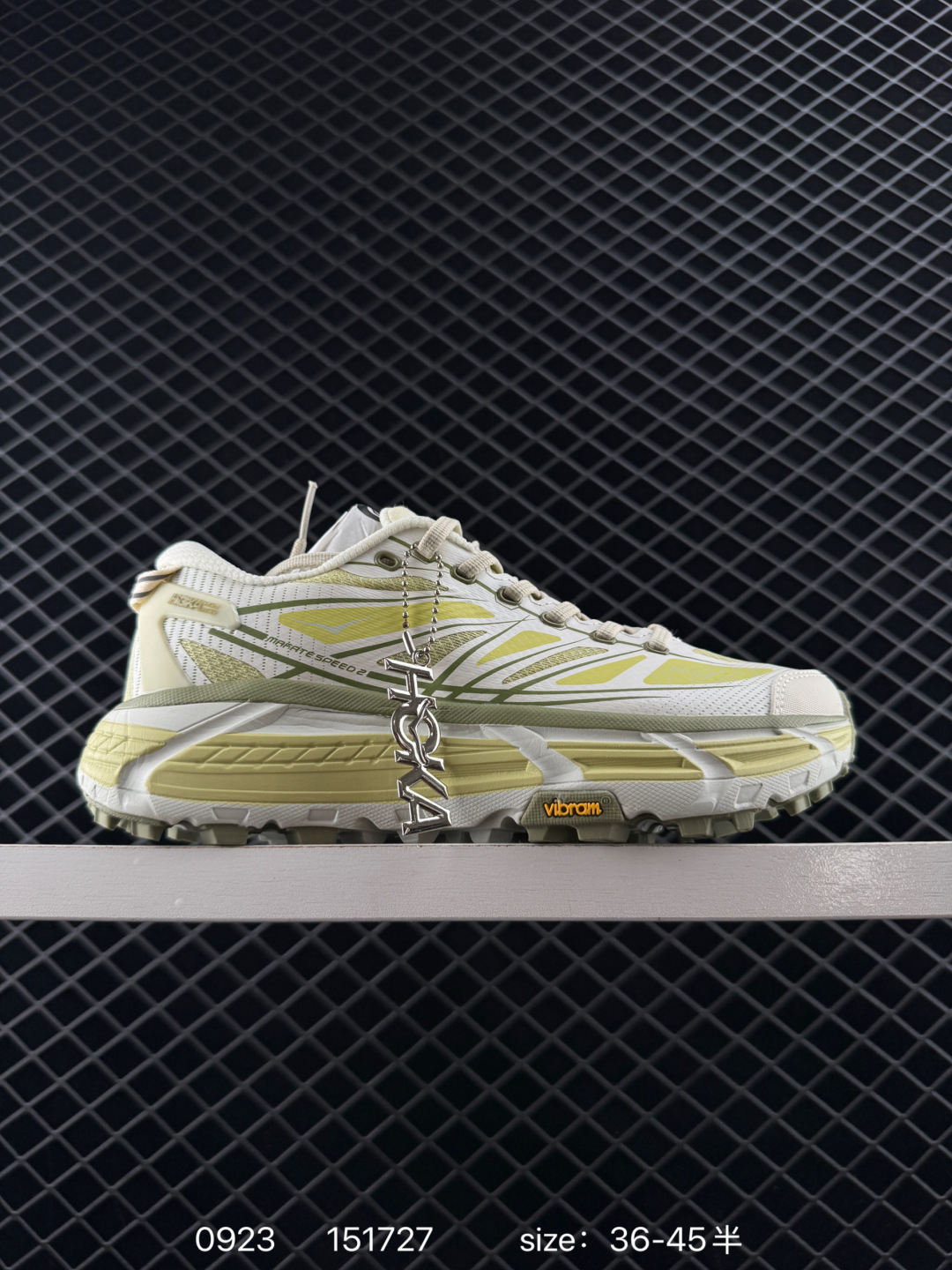 HOKA ONE ONE Mafate Speed 2 White Light Yellow Olive Green EU 36-45 Trail Shoe Trail Running Sneakers - Unisex BS-86435