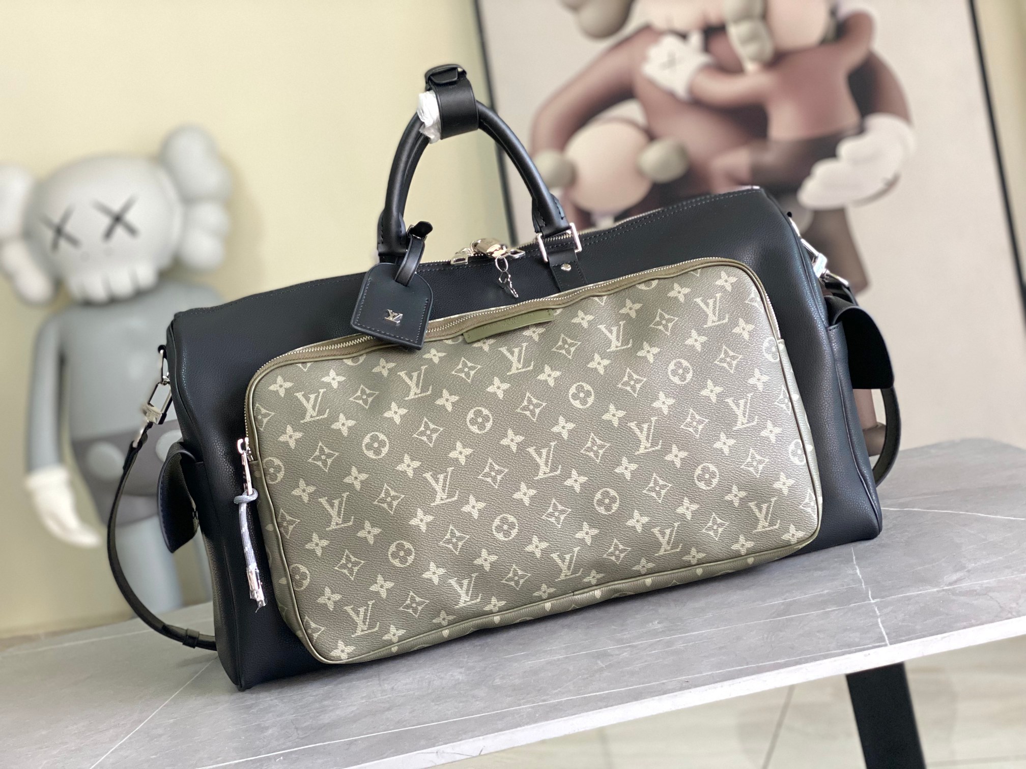 valise M12690 KEEPALL BANDOULIÈRE 50 Keepall BANDOULIÈRE Damier Salt oo 50 x 29 x 23 — 1:1 Replica For Sale