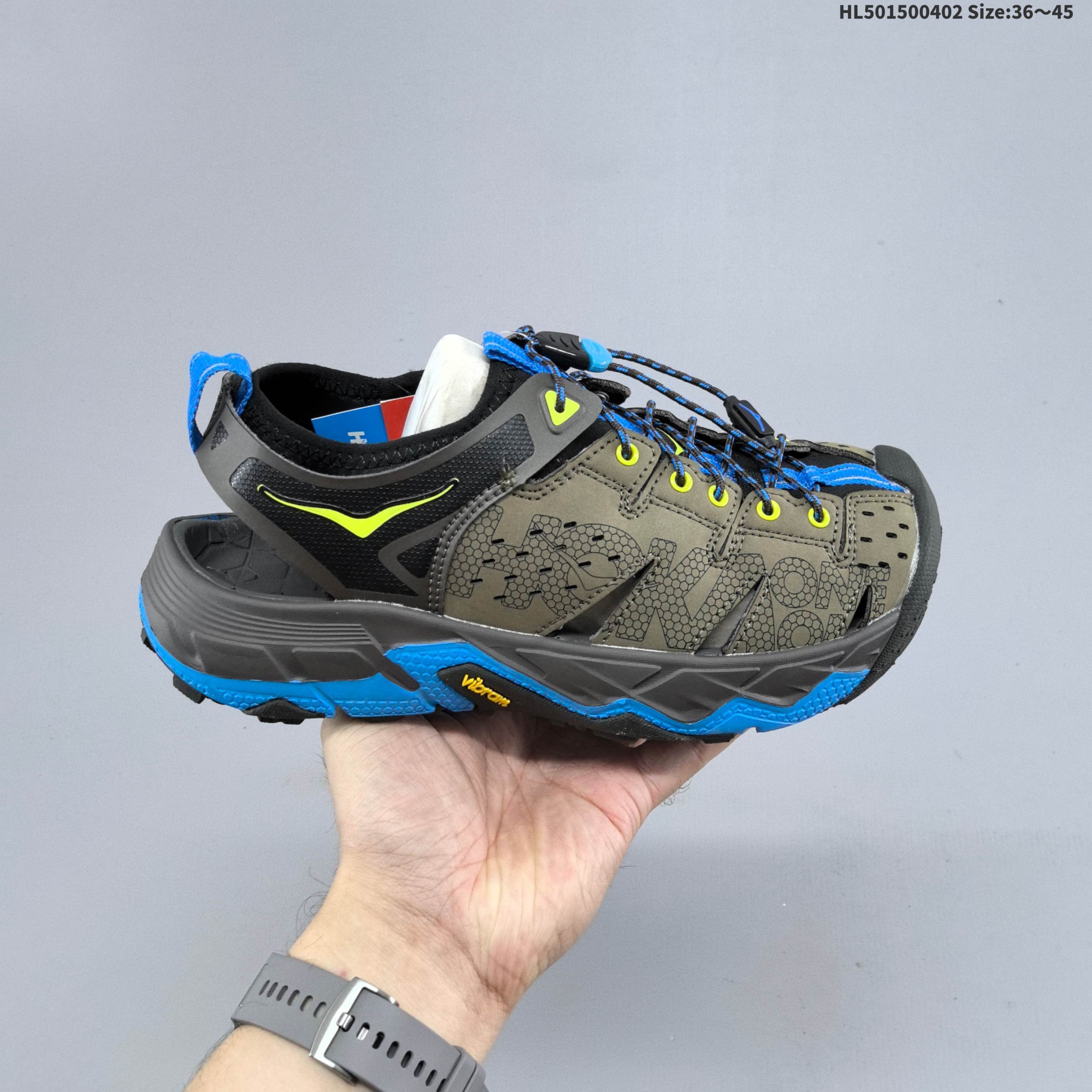 HOKA ONE ONE Tor Trafa Olive Black Blue Neon Yellow EU 36-45 Trail Shoe Trail Running Sneakers - Unisex BS-69362